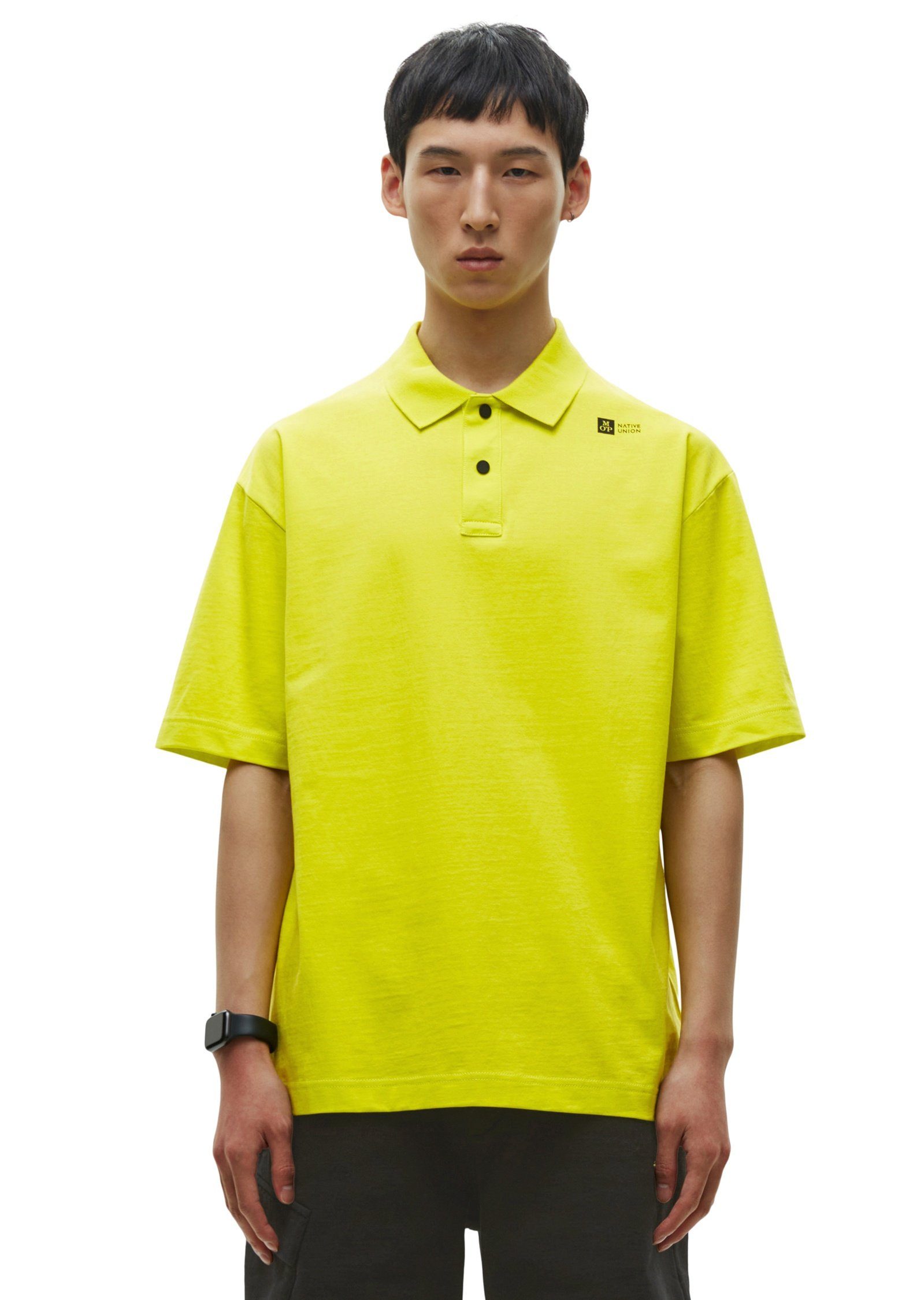 Marc O'Polo Poloshirt in Heavy-Jersey-Qualität gelb
