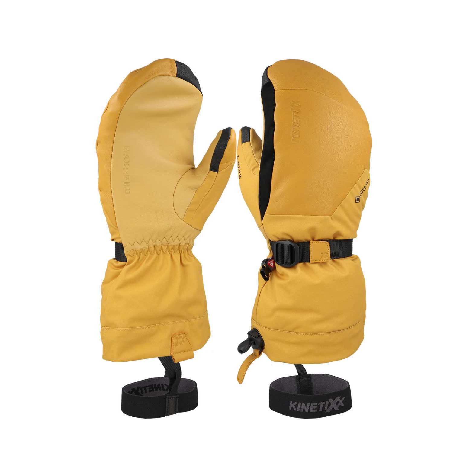 Kinetixx Skihandschuhe KinetiXx Beldin Mitten GTX® – Herren Skihandschuh (in Schwarz oder Mustard) Wasserabweisend, Grip, Atmungsaktiv, Winddicht, Touchscreen kompatibel