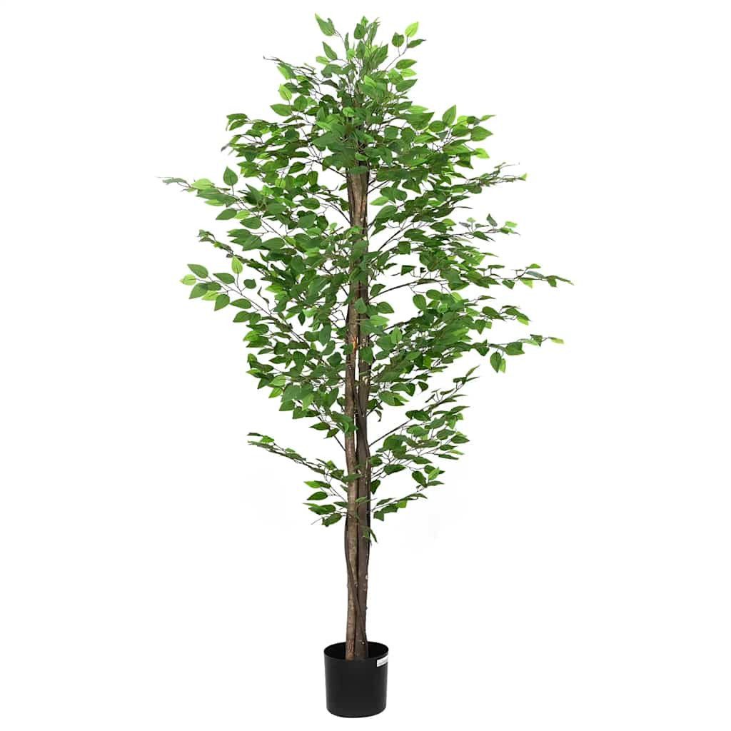 Künstliche Zimmerpflanze Ficusbaum Künstlich 1260 Blätter 200 cm Grün