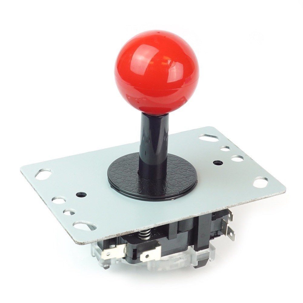 Arcade Joystick, 8 Wege, 65,3mm Höhe, rot Joystick