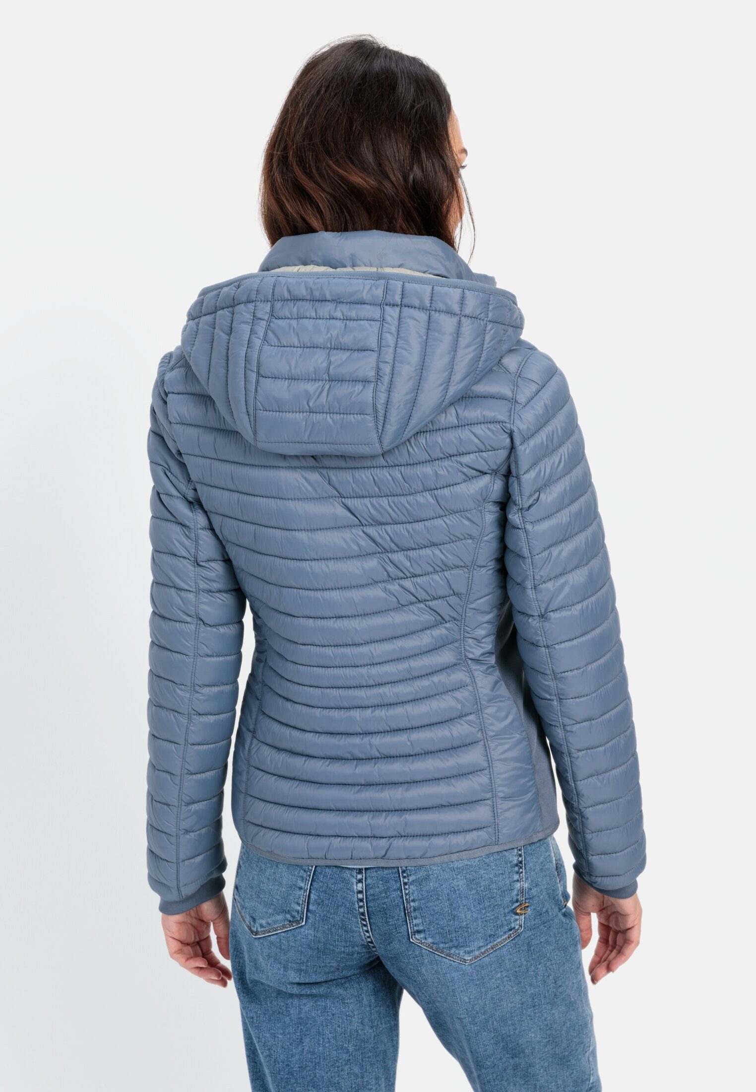 camel active Steppjacke aus recyceltem Polyamid Langarm Kapuze Markenlogo günstig online kaufen
