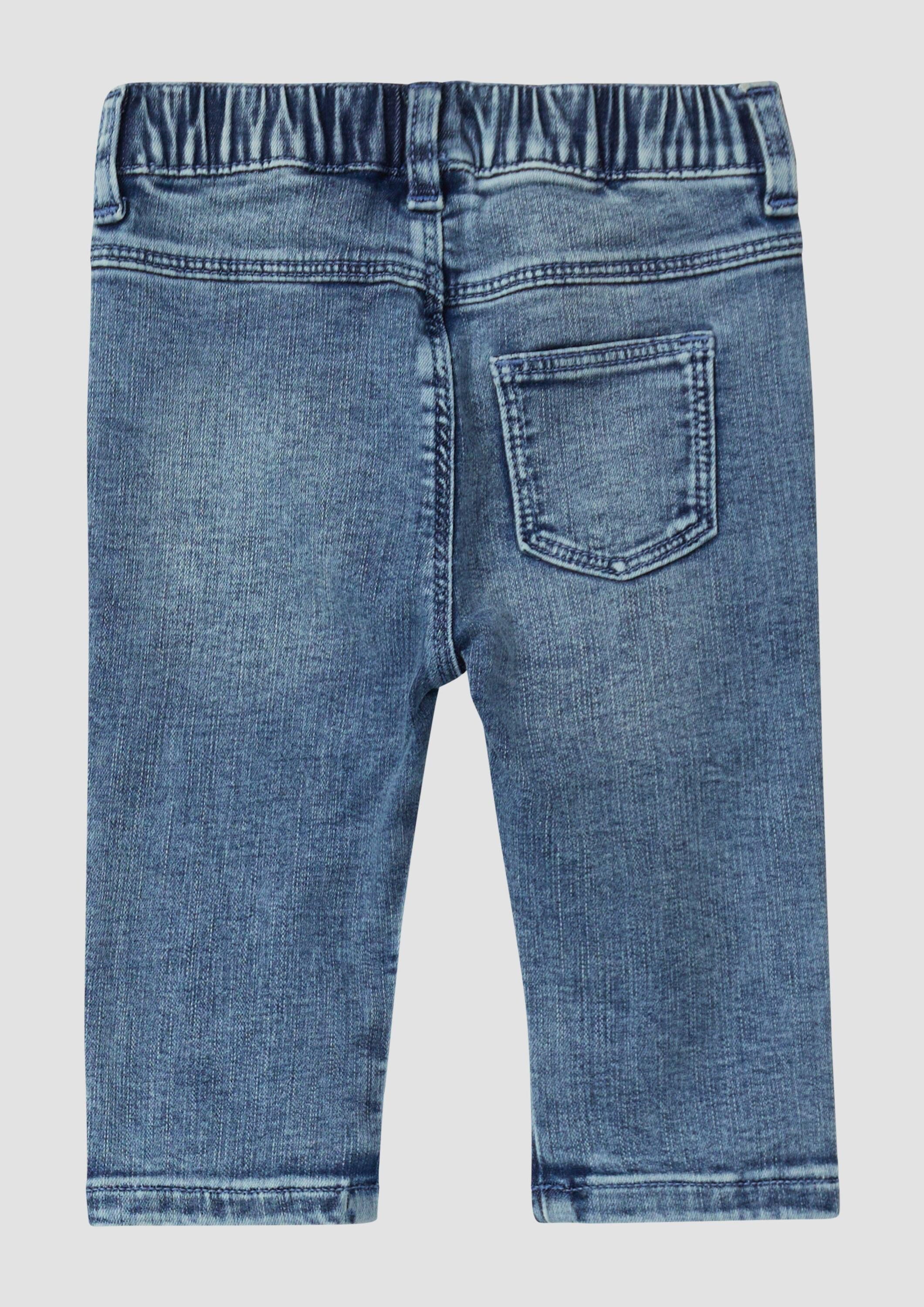s.Oliver Regular-fit-Jeans Jeans-Hose Elastische Jeans mit Stickerei