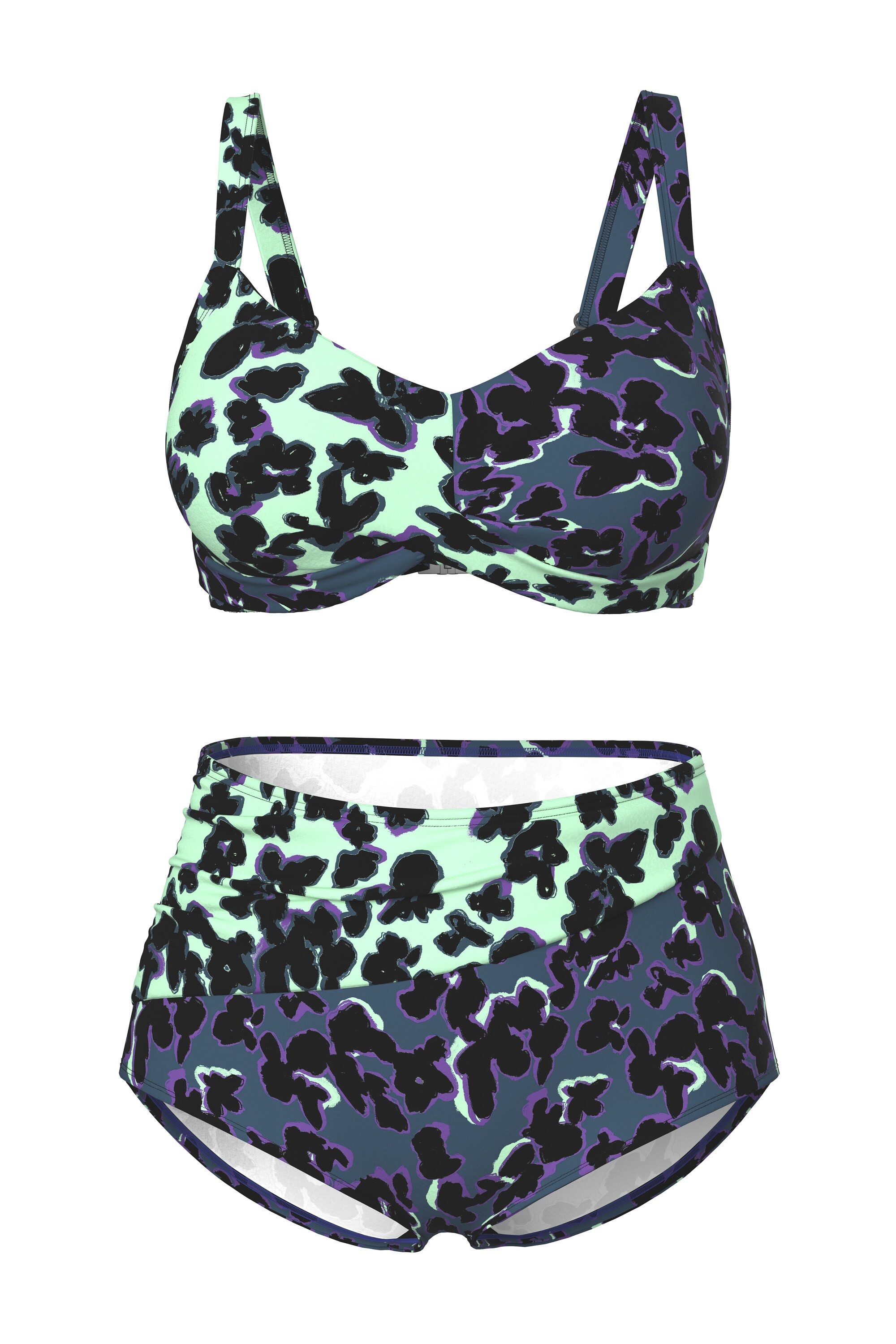 Ulla Popken Bügel-BH Bikini Fleckenmuster Softcups günstig online kaufen