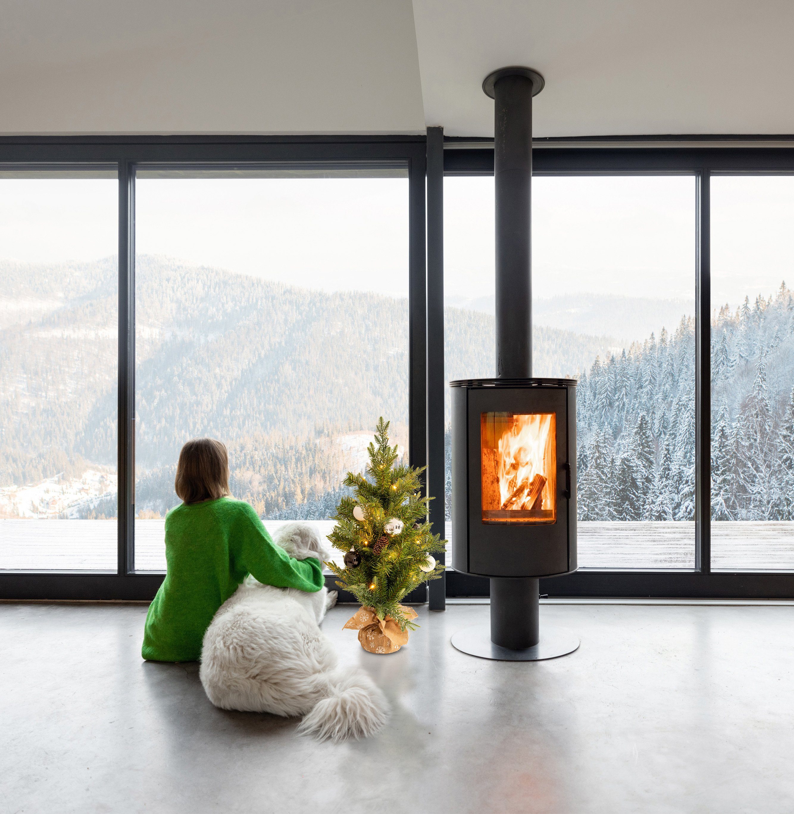 näve LED Dekoobjekt Weihnachtsbaum, (6on/18off),40x Haustüre),incl. Warmweiß, integriert, fest geeignet Timer LED LEDÂ´s Für Aussen (vor Ein-/Ausschalter