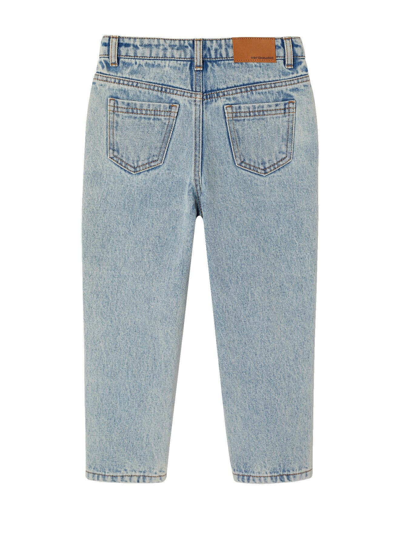vertbaudet Mom-Jeans Mädchen Mom-Jeans mit Blumenstickerei mit Blumenstickerei – Bild 3 von 5