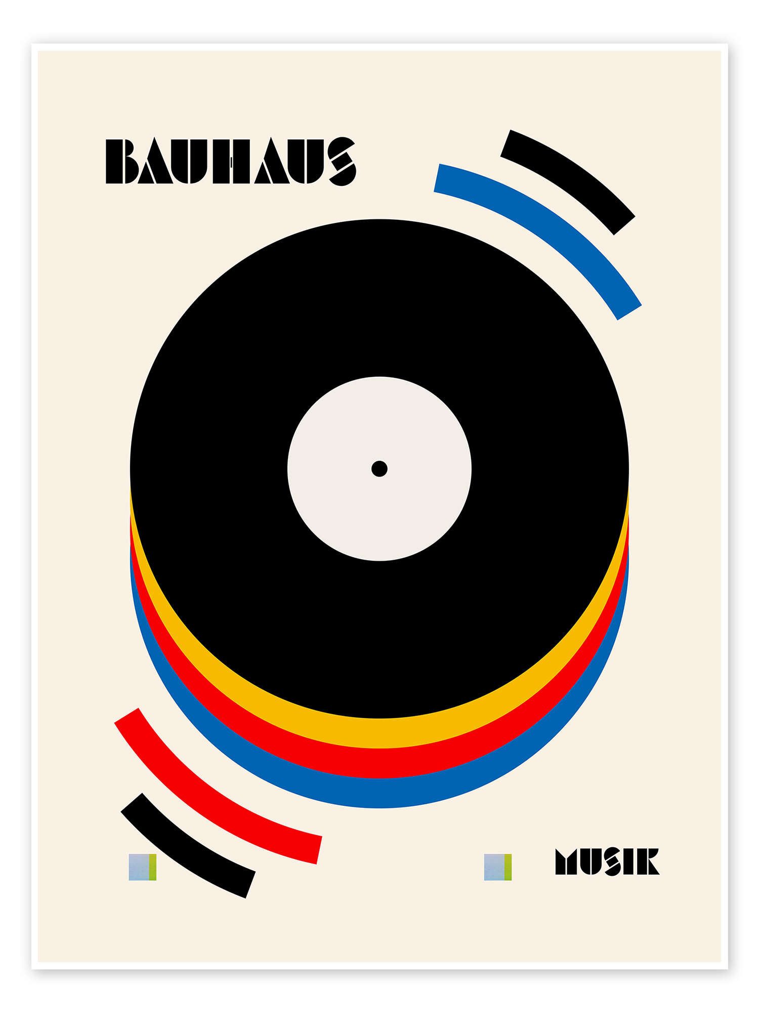 Posterlounge Wandbild Bauhaus Musik, Retrodrome, erhältlich als Poster, Leinwandbild, Wandsticker oder Acrylglasbild