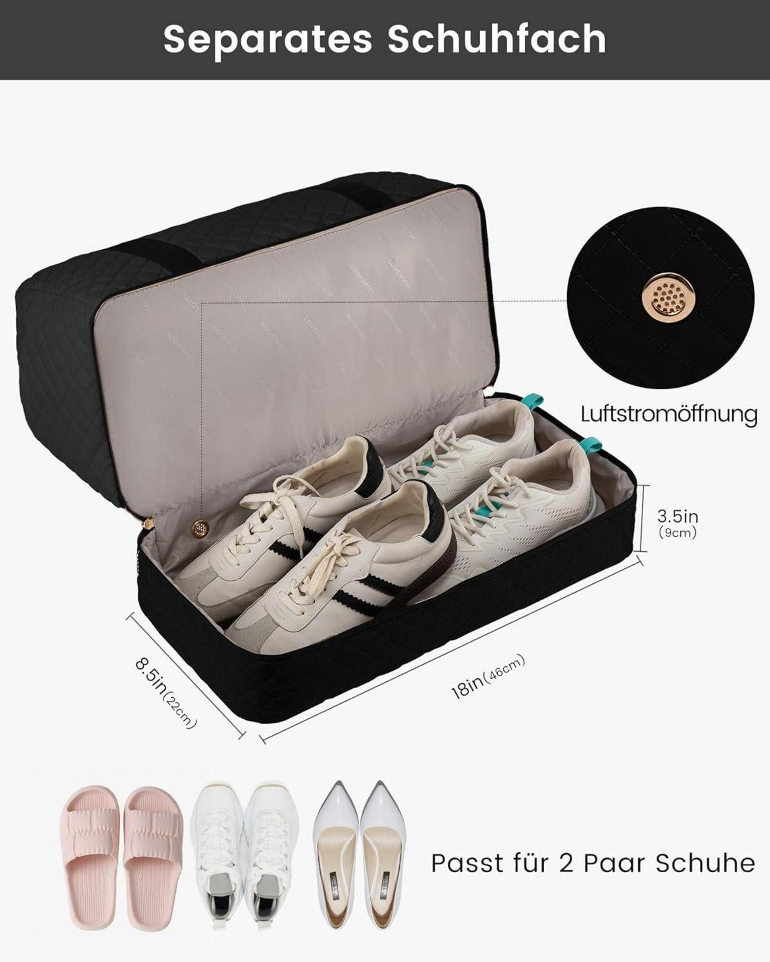 LuxusKollektion Reisetasche Reisetasche Damen Weekender Sporttasche günstig online kaufen