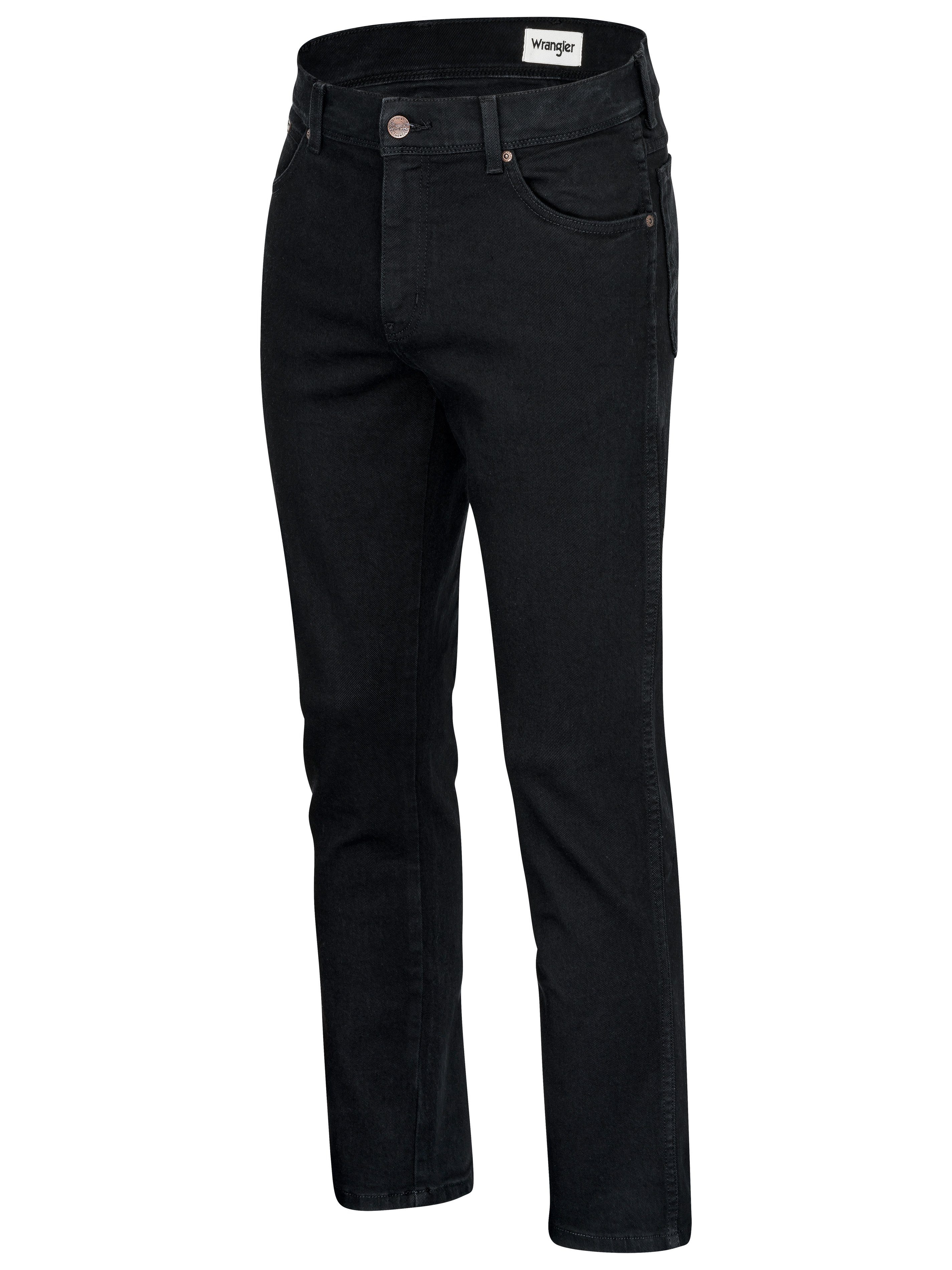 Wrangler Straight-Jeans Texas Authentic Straight Herren-Strechjeans mit Gürtel – Bild 3 von 5