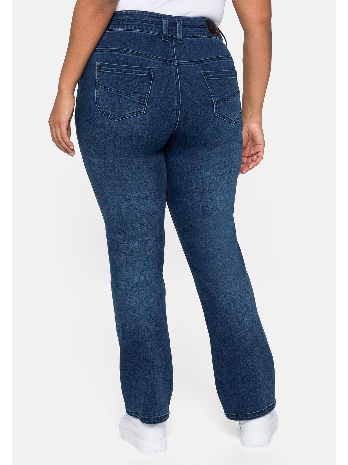 Sheego Gerade Jeans Große Größen und eine MANUELA kräftige für Oberschenkel Taille schmale