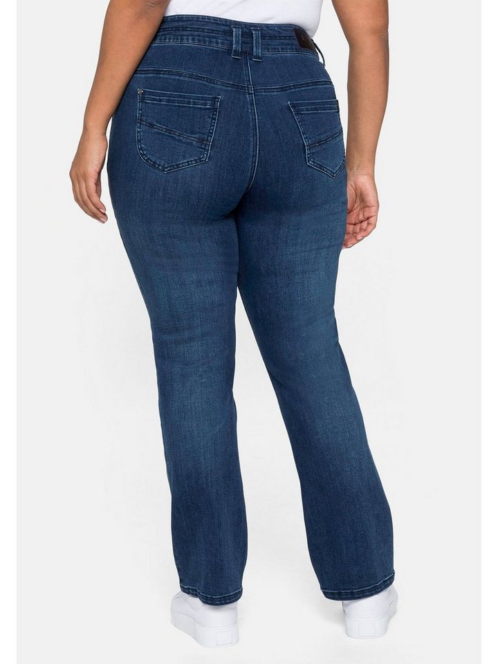 Sheego Gerade Jeans Große Größen MANUELA für eine schmale Taille und kräftige  Oberschenkel