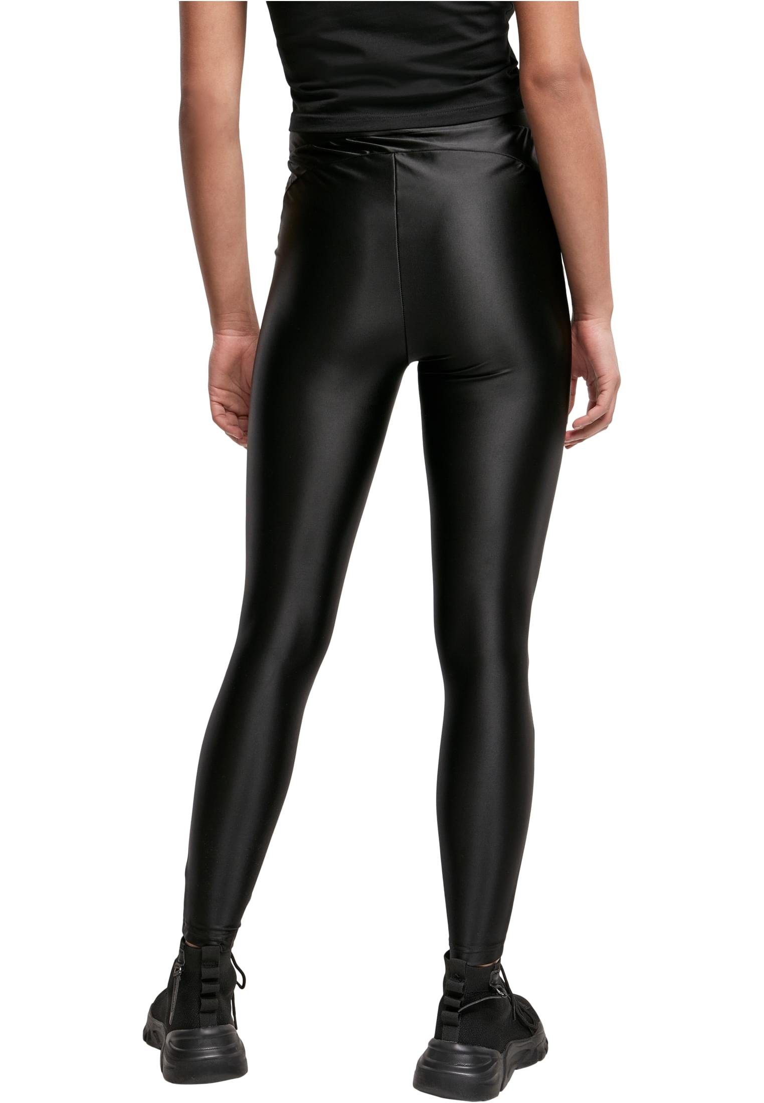 URBAN Leggings Shiny Metallic Damen CLASSICS black Ladies Leggings Highwaist (1-tlg)