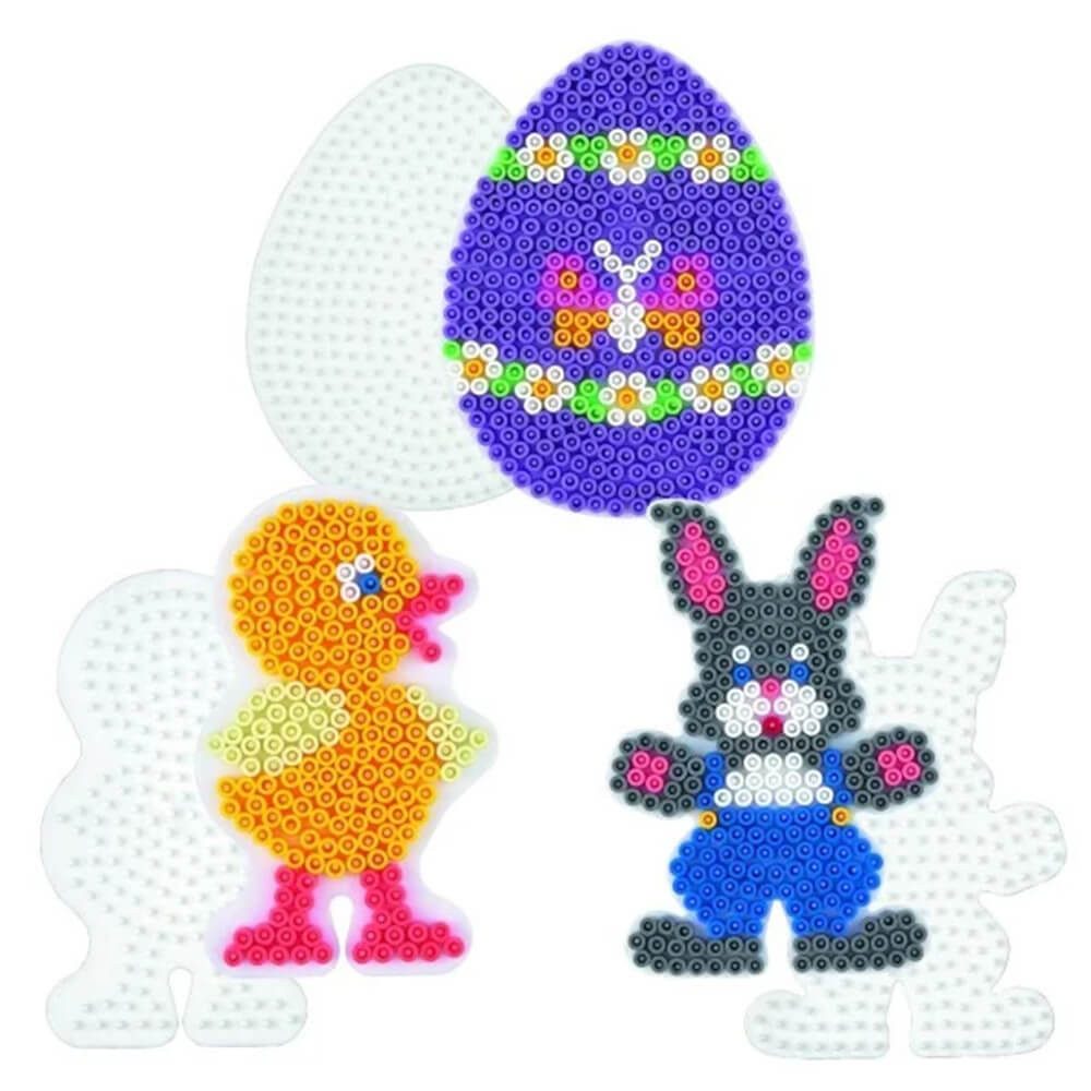 Hama Bügelperlen Hama Stiftplatten-Set Ostern, weiß für Midi-Bügelperlen