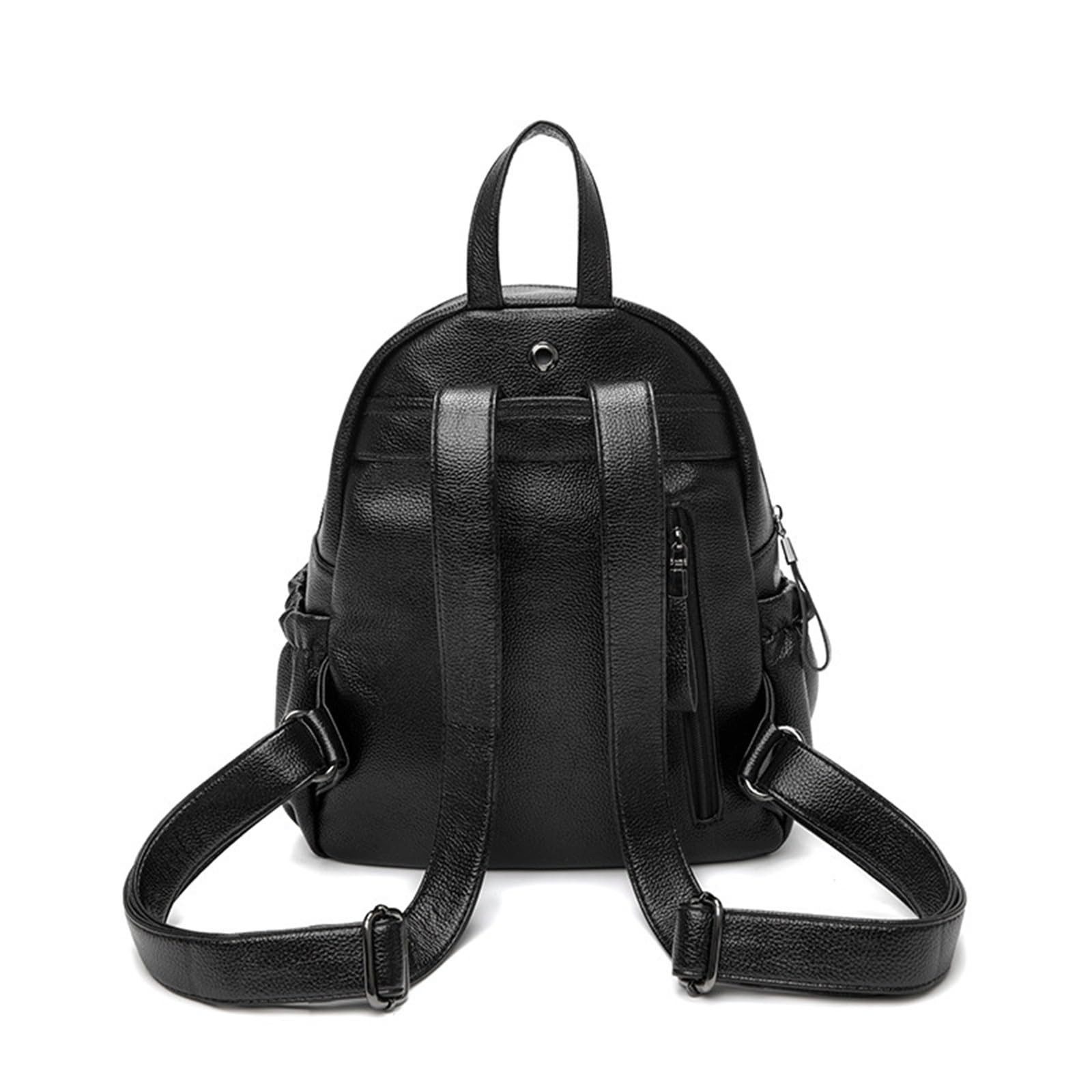MOPUEA Rucksack Rucksack aus echtem Leder Damen modisch wasserdicht große kapazität (Damen Rucksack Leder Umhängetasche, Multifunktionaler Damen Rucksack, für A – Bild 4 von 5