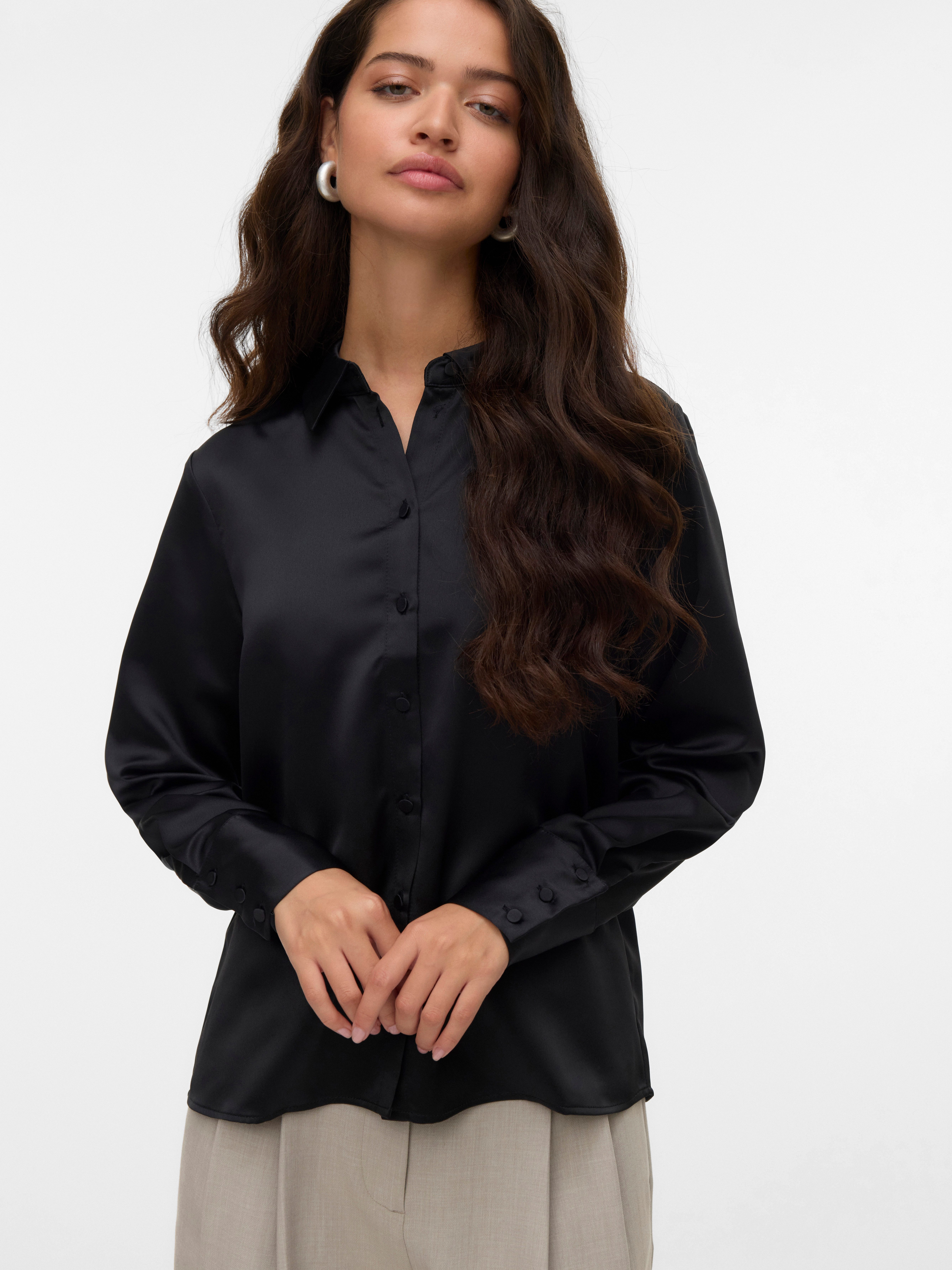 Vero Moda Langarmbluse VMMERLE LS SHIRT WVN GA NOOS günstig online kaufen