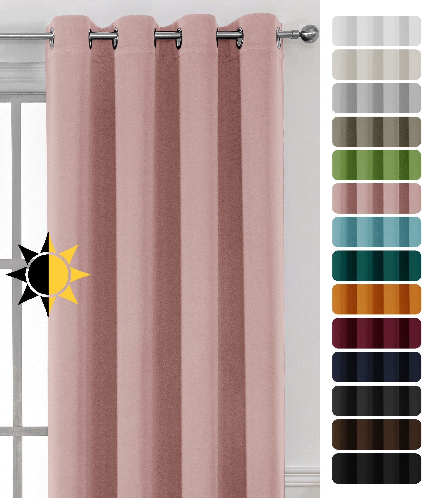 Beautex Verdunkelungsvorhang Verdunkelungsgardine Ösen Vorhang blickdicht a günstig online kaufen