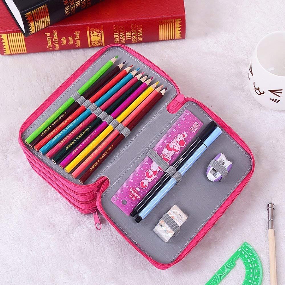 Diwzbyn Federmäppchen Federtasche,Große Kapazität Bleistift Tasche 72 Buchsen, für Mädchen Jungen Erwachsene