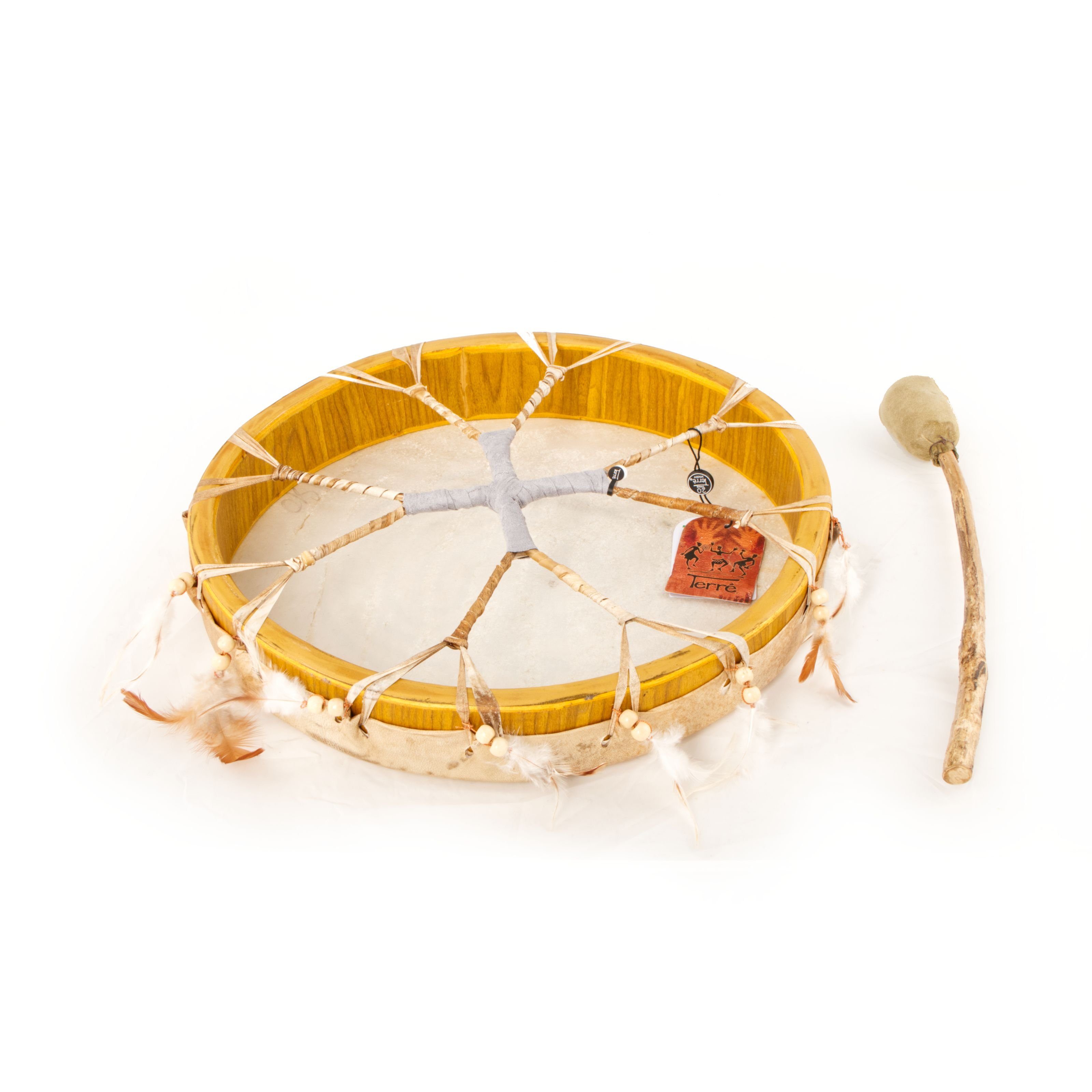 Terré Handtrommel,Schamanentrommel 40 cm mit Aufdruck, Percussion, Handtrommeln, Schamanentrommel 40 cm mit Aufdruck - Handtrommel