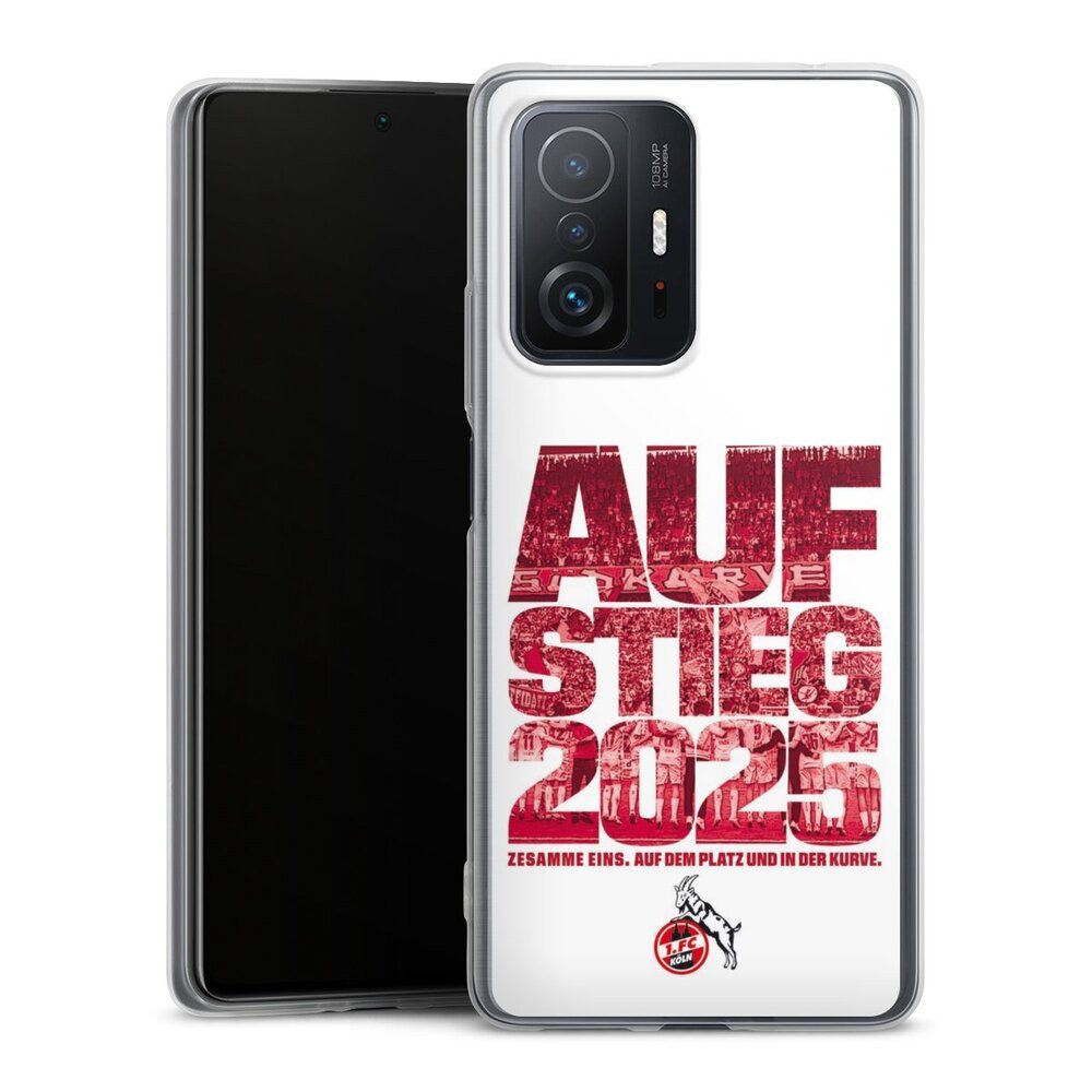 DeinDesign Handyhülle 1. FC Köln Aufstieg Offizielles Lizenzprodukt 1. FC Köln Aufstieg 2025, Xiaomi 11T Pro 5G Slim Case Silikon Hülle Ultra Dünn Schutzhülle