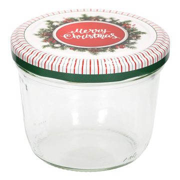 MamboCat Einmachglas 100er Set Sturzglas 230 ml To 82 Merry Christmas Deckel, Glas