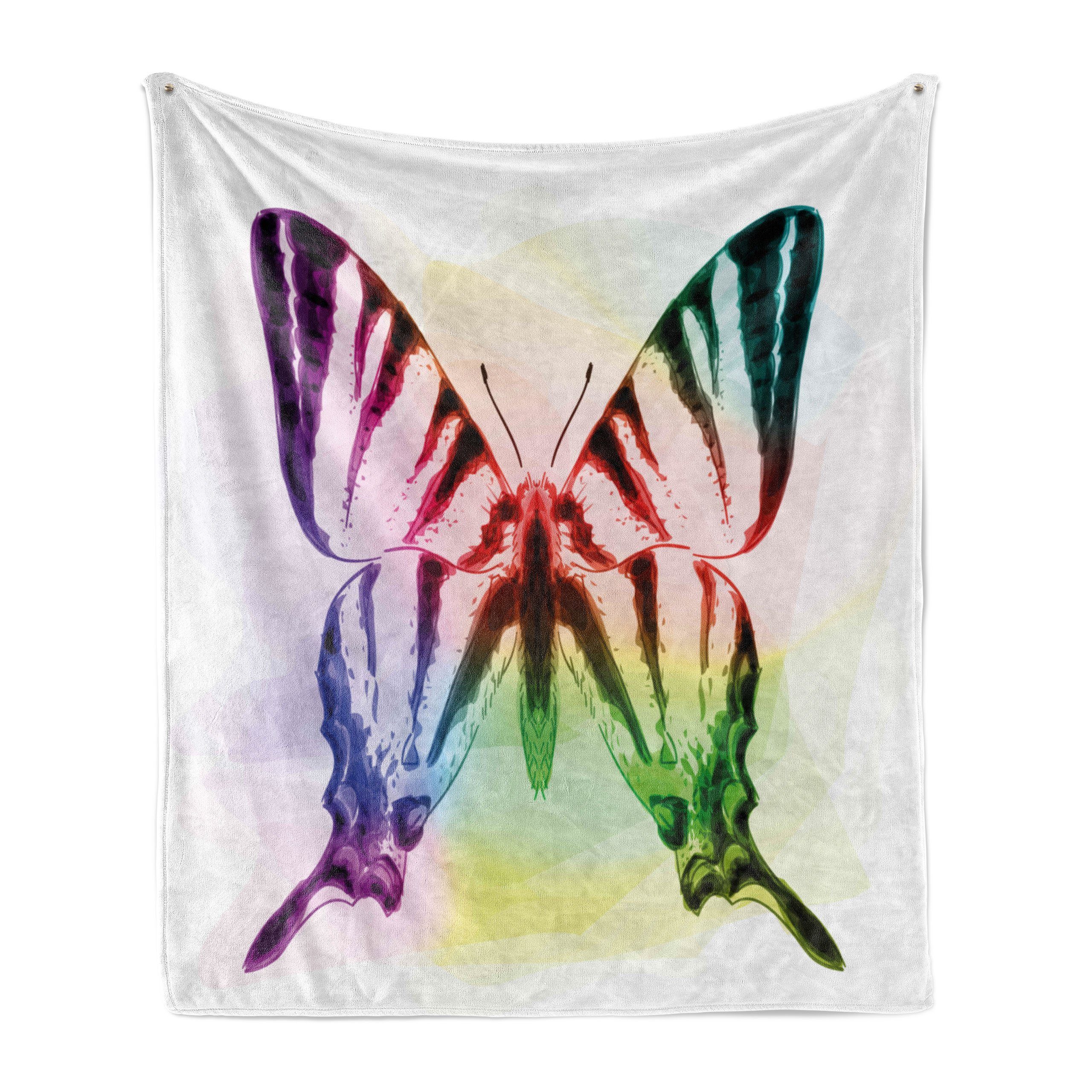 Innen- den Plüsch Gemütlicher Schwalbenschwanz Schmetterlings-Regenbogen für Wohndecke Abakuhaus, und Außenbereich,