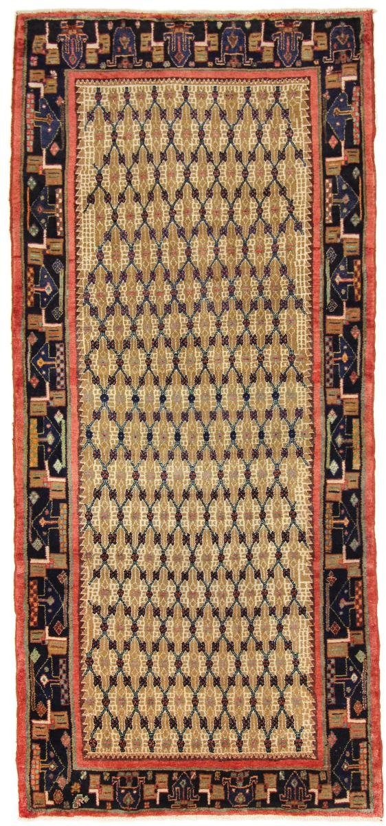 Orientteppich Hamadan 124x279 Handgeknüpfter Orientteppich / Nain 8 mm Läufer, Höhe: rechteckig, Trading, Perserteppich