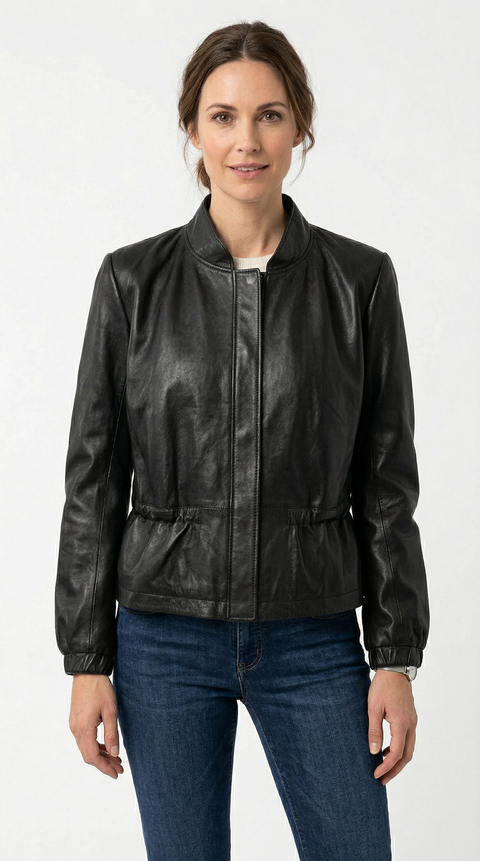 Mauritius Lederjacke MWEliz mit verstellbarer Taille