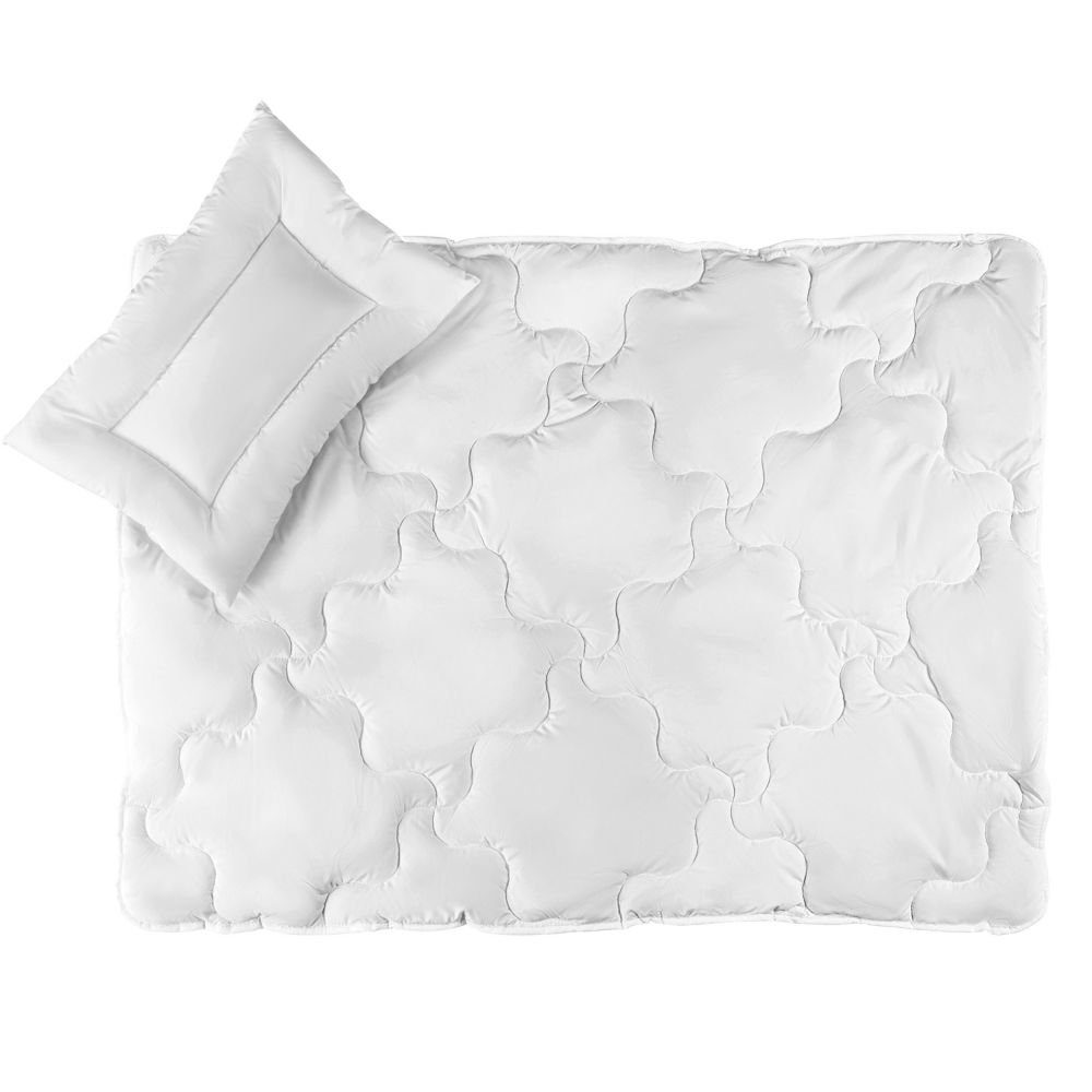 - cm) LaLoona, (Decke Kissen Complete Weiß, 40x60 100x135 Babybettdecke, Steppbett-Set Premium