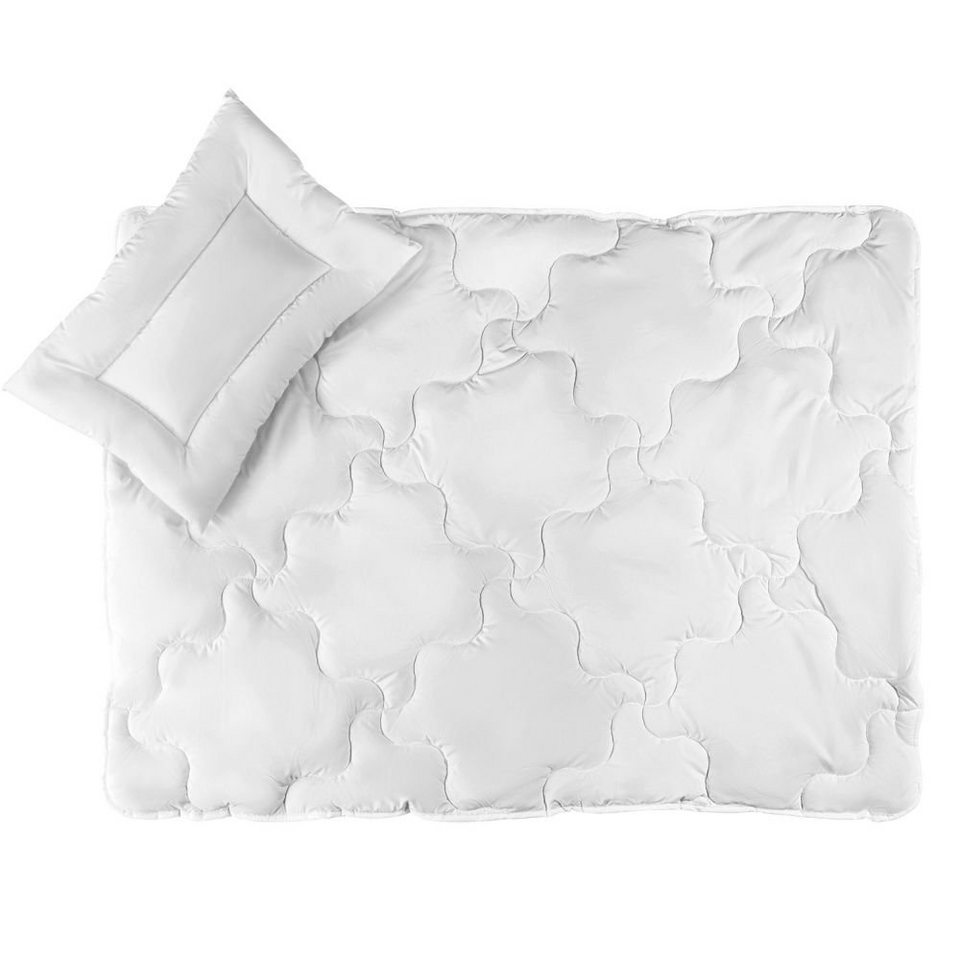Babybettdecke, Premium Complete - Weiß, LaLoona, Steppbett-Set (Decke  100x135 Kissen 40x60 cm)