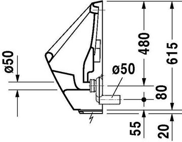 Duravit WC-Komplettset Duravit Elektronik-Urinal UTRONIC 345x31