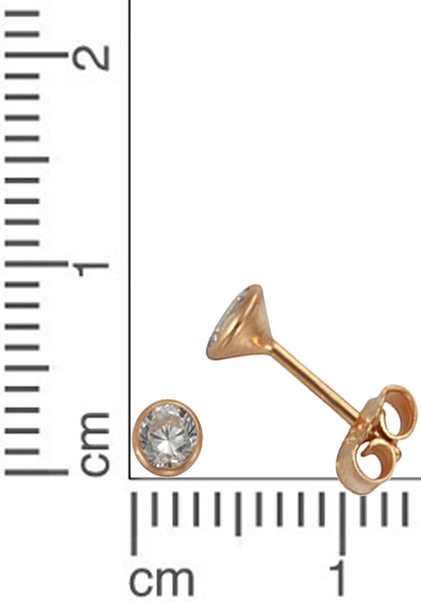 Firetti Paar Ohrstecker Schmuck Geschenk Silber 925 Ohrschmuck Solitär, mit Zirkonia (synth)