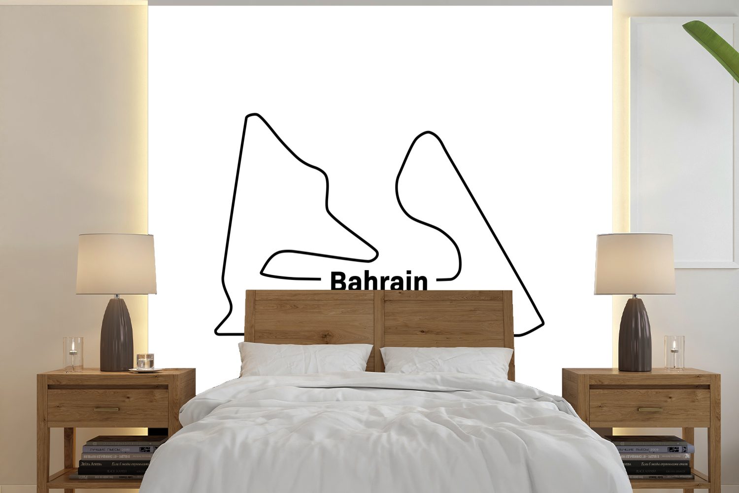 Schlafzimmer, für Vinyl Tapete Fototapete Wohnzimmer oder Formel - Matt, Bahrain - 1 St), (5 Rennstrecke, MuchoWow bedruckt, Wandtapete