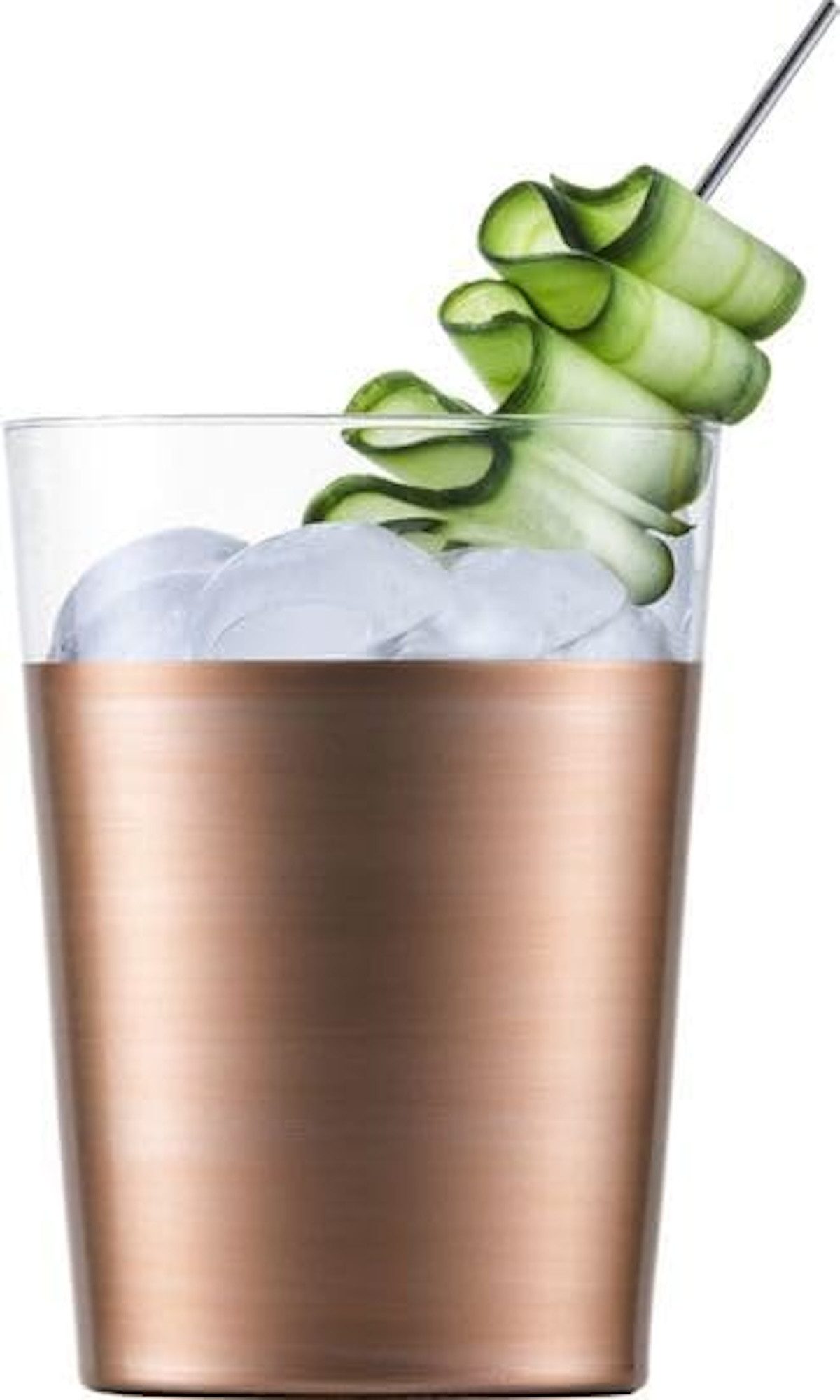 Eisch Germany Cocktailglas Becher kupfer Secco Flavoured - 2 Stück in Geschenkröhre, 2-tlg., glas, in Handarbeit mit einer zart schimmernden Glasur in Kupfer beschichtet