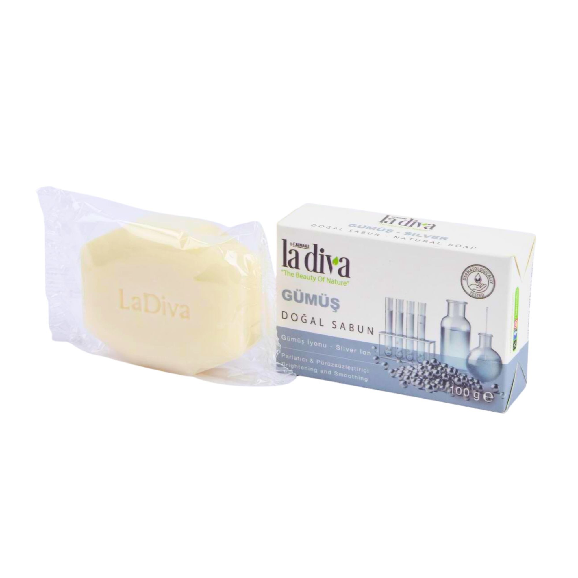 Handseife "Silber Seife" 100 g, 1-tlg., sorgt für geschmeidiges Hautgefühl