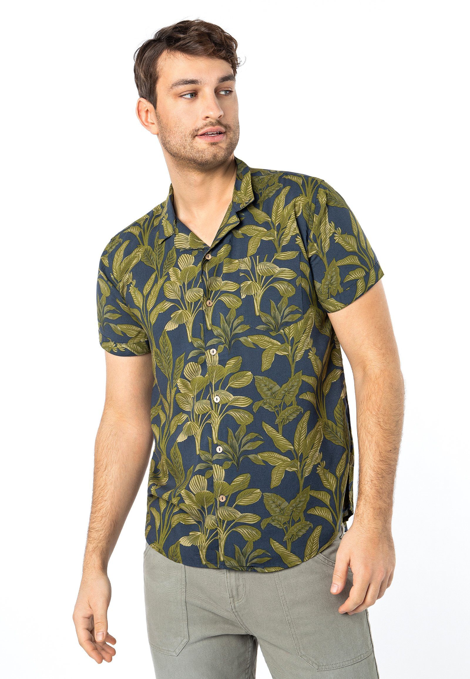 Urban Surface Kurzarmhemd Hawaiihemd LEAVES