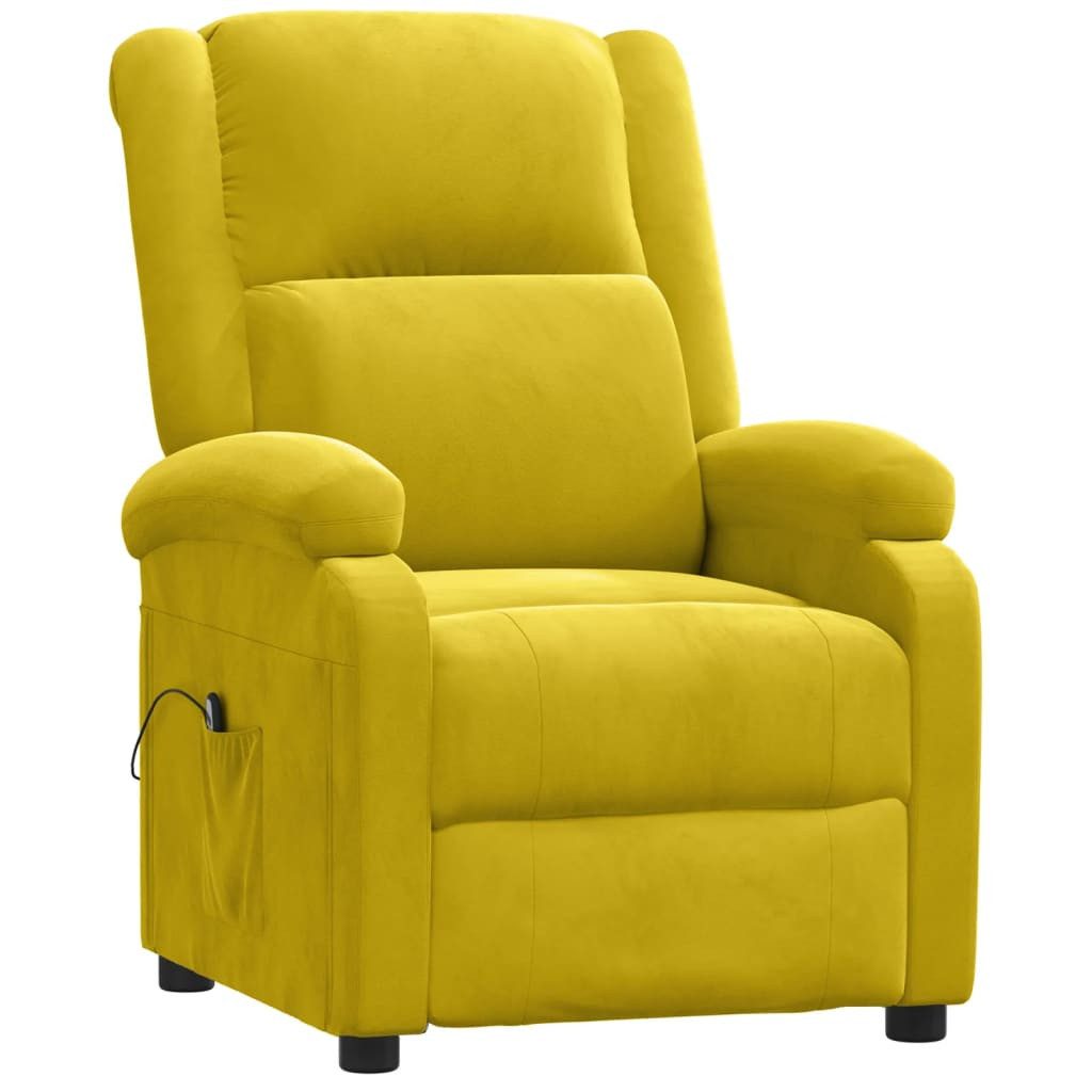vidaXL Sessel Relaxsessel Elektrisch Gelb Samt günstig online kaufen