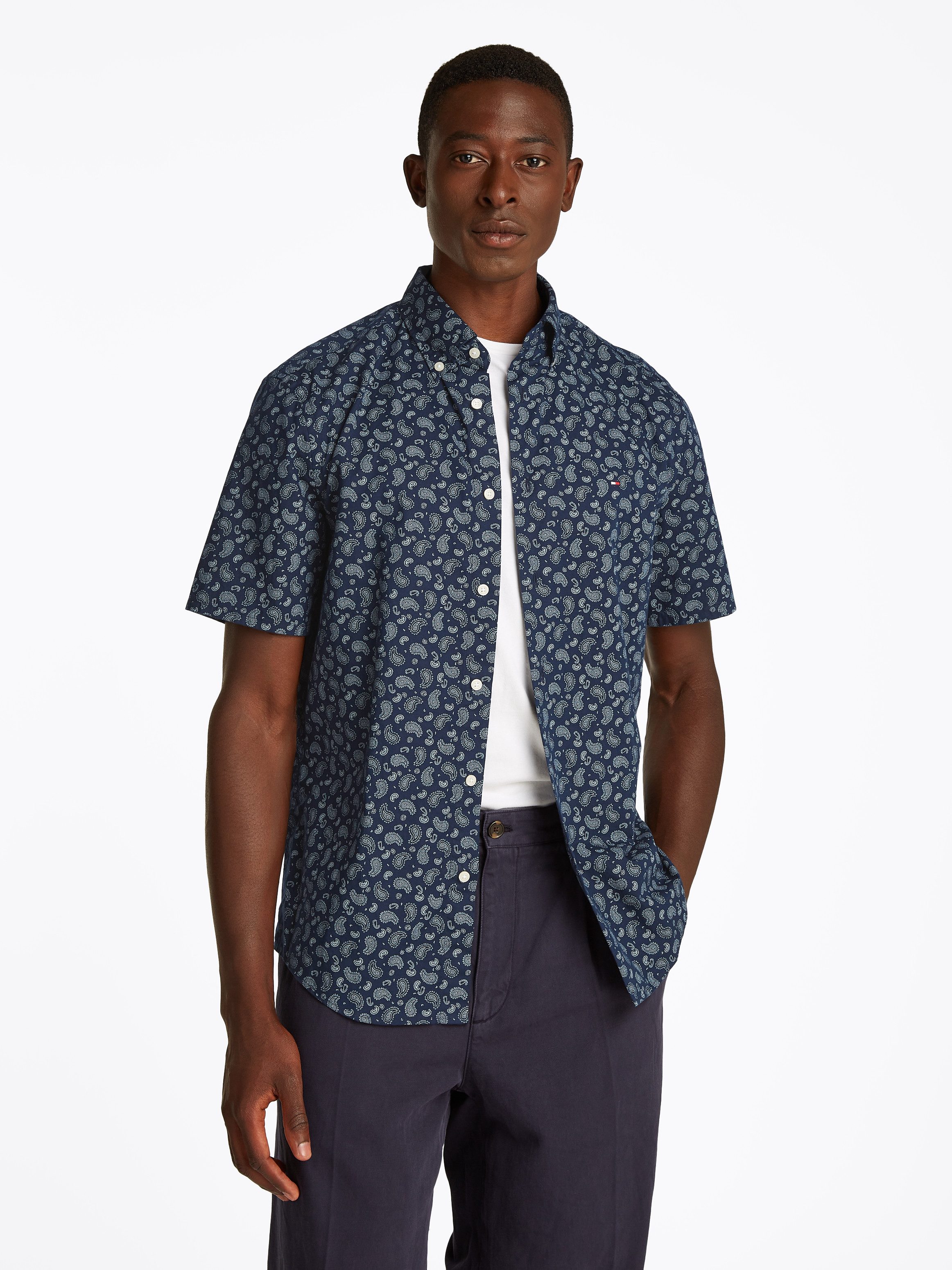 Tommy Hilfiger Kurzarmhemd COTTON LINEN PAISLEY günstig online kaufen
