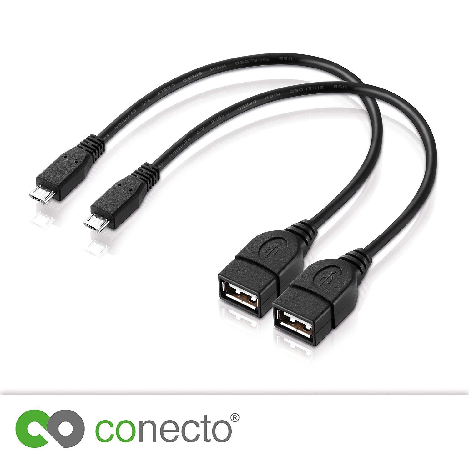 conecto USB-OTG Adapter-Kabel Micro-USB 2.0-Stecker USB-Buchse Typ