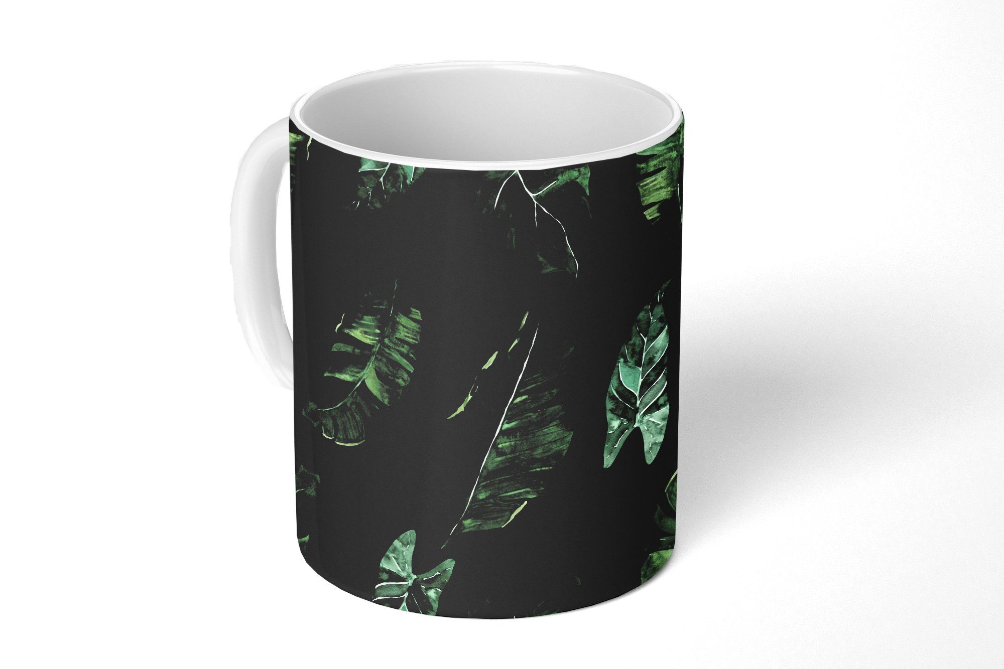 MuchoWow Tasse Muster - Pflanzen - Blätter, Keramik, Kaffeetassen, Teetasse, Becher, Teetasse, Geschenk