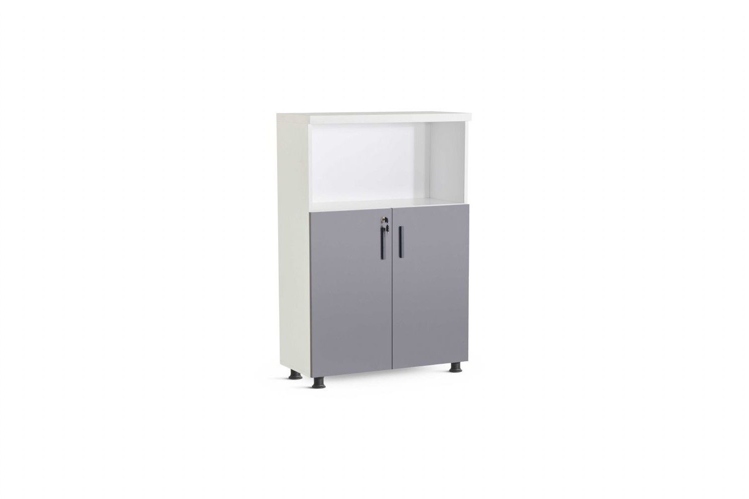 Xlmoebel Aktenschrank Weiß-Graue Designer Kommode für das Arbeitszimmer Made in Europa
