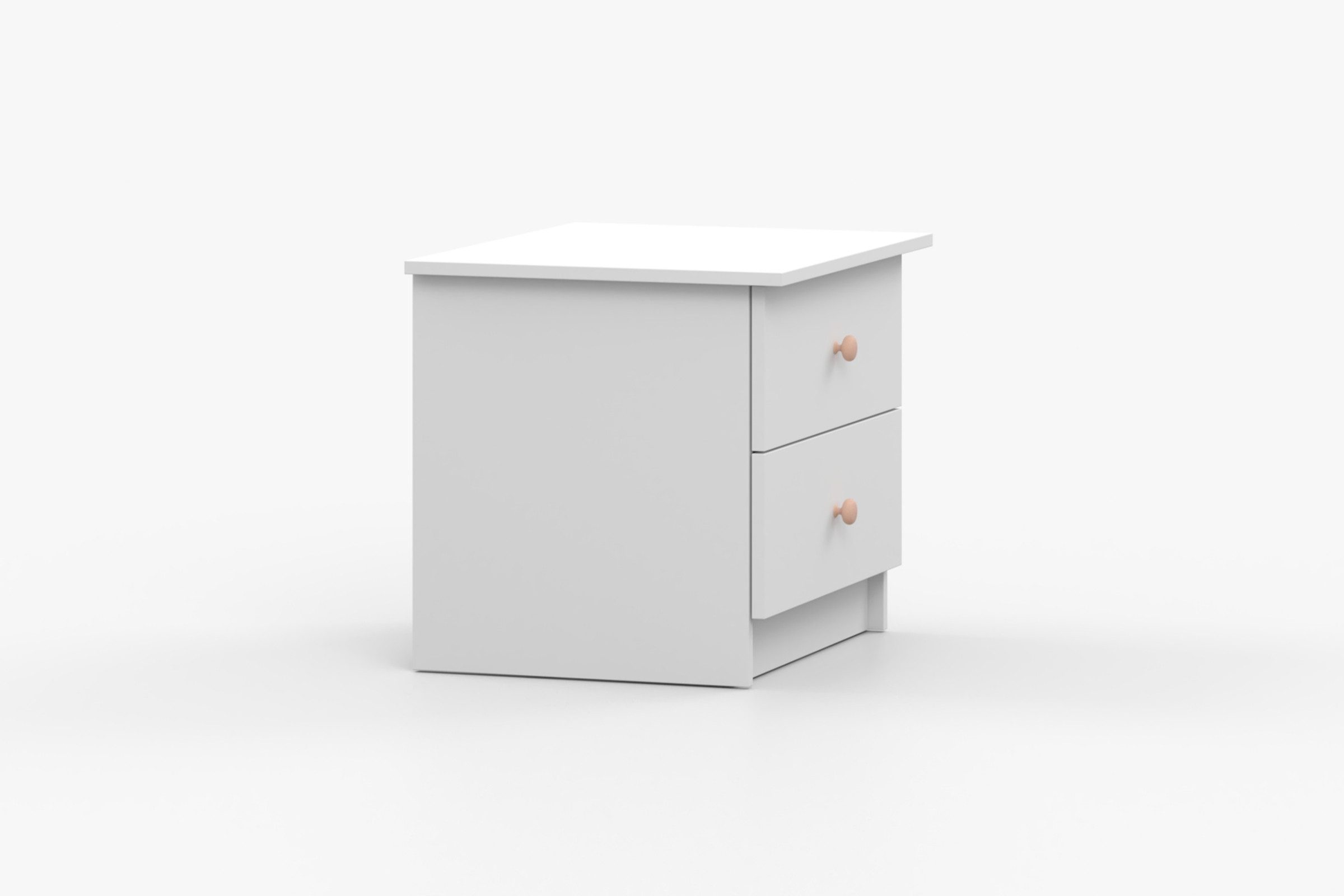 Deine Möbel 24 Nachttisch OSCAR Nachtkommode Nachtkonsole 60 cm breit (Set, 2-St., ganz in Weiß / Cashmere, Griffe: Rosa / Anthrazit OSCAR-Kollektion), Kinderzimmer Jugendzimmer Jungenzimmer Mädchenzimmer Schlafzimmer