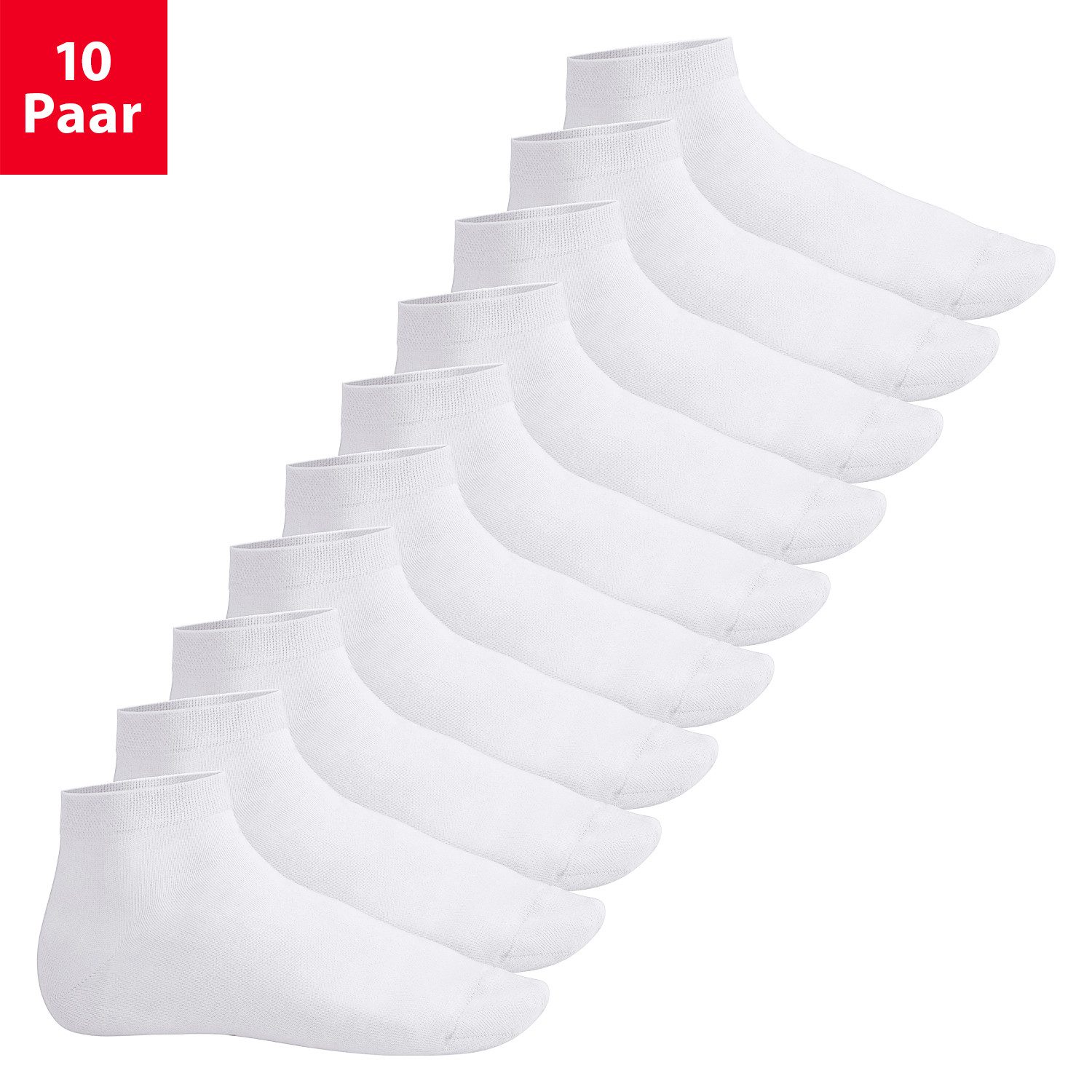 Kurzsocken EVERYDAY! 10 Paar Quarter Socken Kurzsocken Kurze Baumwoll Socken
