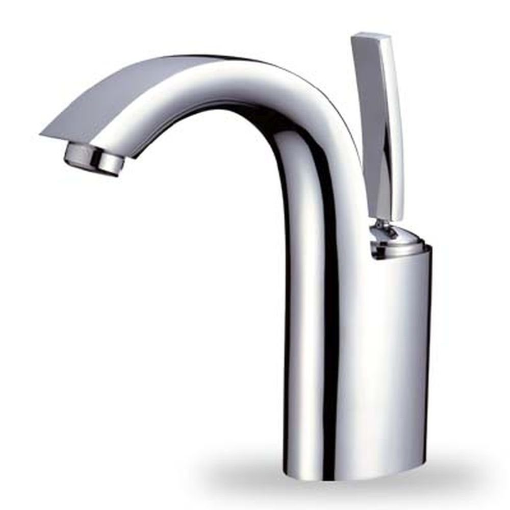 HAC24 Waschtischarmatur Einhandmischer Waschbecken Mischbatterie Bad Armatur Wasserarmatur Messing, Silber Verchromt