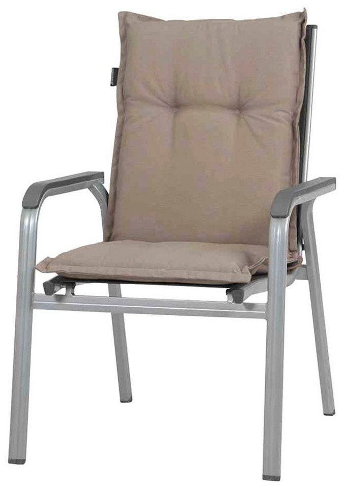 Madison Sesselauflage Panama, 105 cm, für Niedriglehner, taupe, Mit  Bindebänder und Halteband