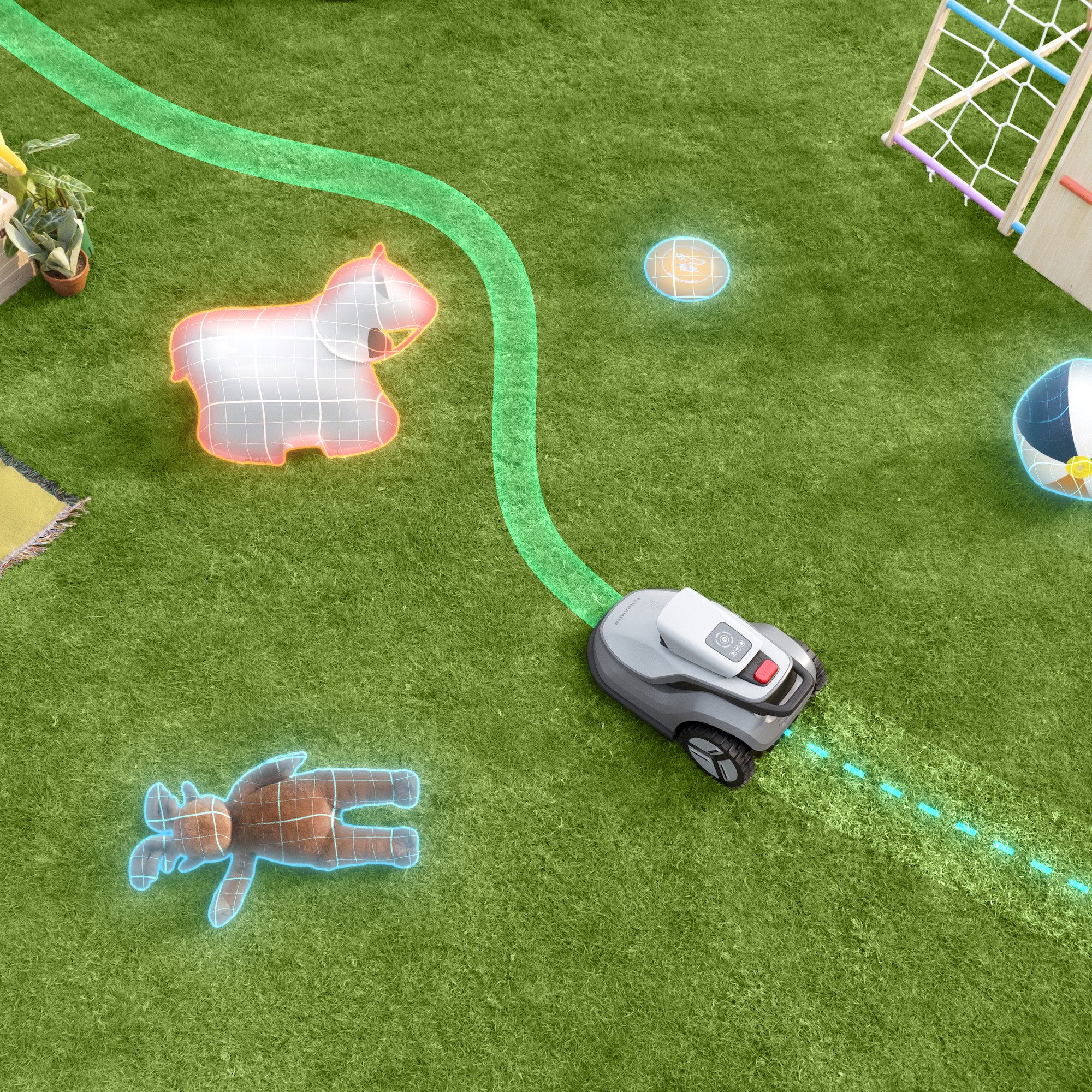 Interpick Terramow V1000 robotic lawnmower, mower without boundary wire, for lawns up to 1200 m²