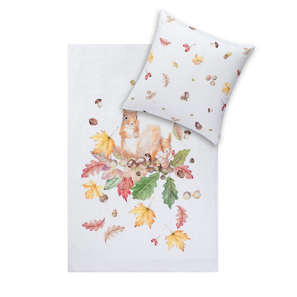 Estella Bettwäsche Estella Kuschel Flanell Bettwäsche 135x200 Squirrel natu günstig online kaufen