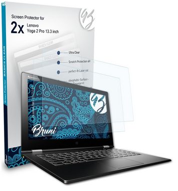 Bruni Schutzfolie für Lenovo Yoga 2 Pro 13.3 inch, (2 Folien), praktisch unsichtbar