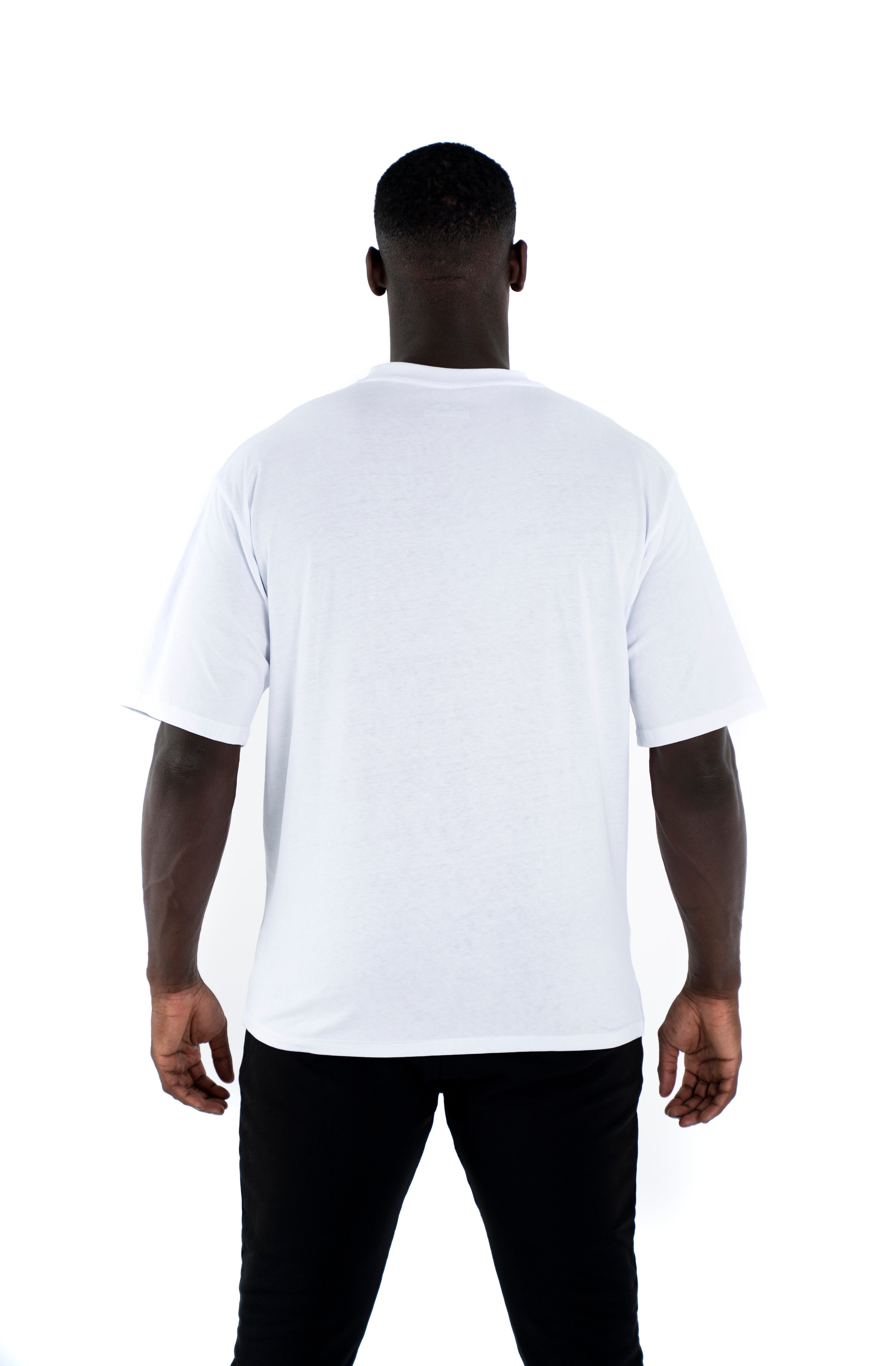 100% Modern Sportwear T-Shirt C-Neck Weiß Cotton Universum Baumwoll T-Shirt Oversize Shirt, Rundhalsausschnitt,