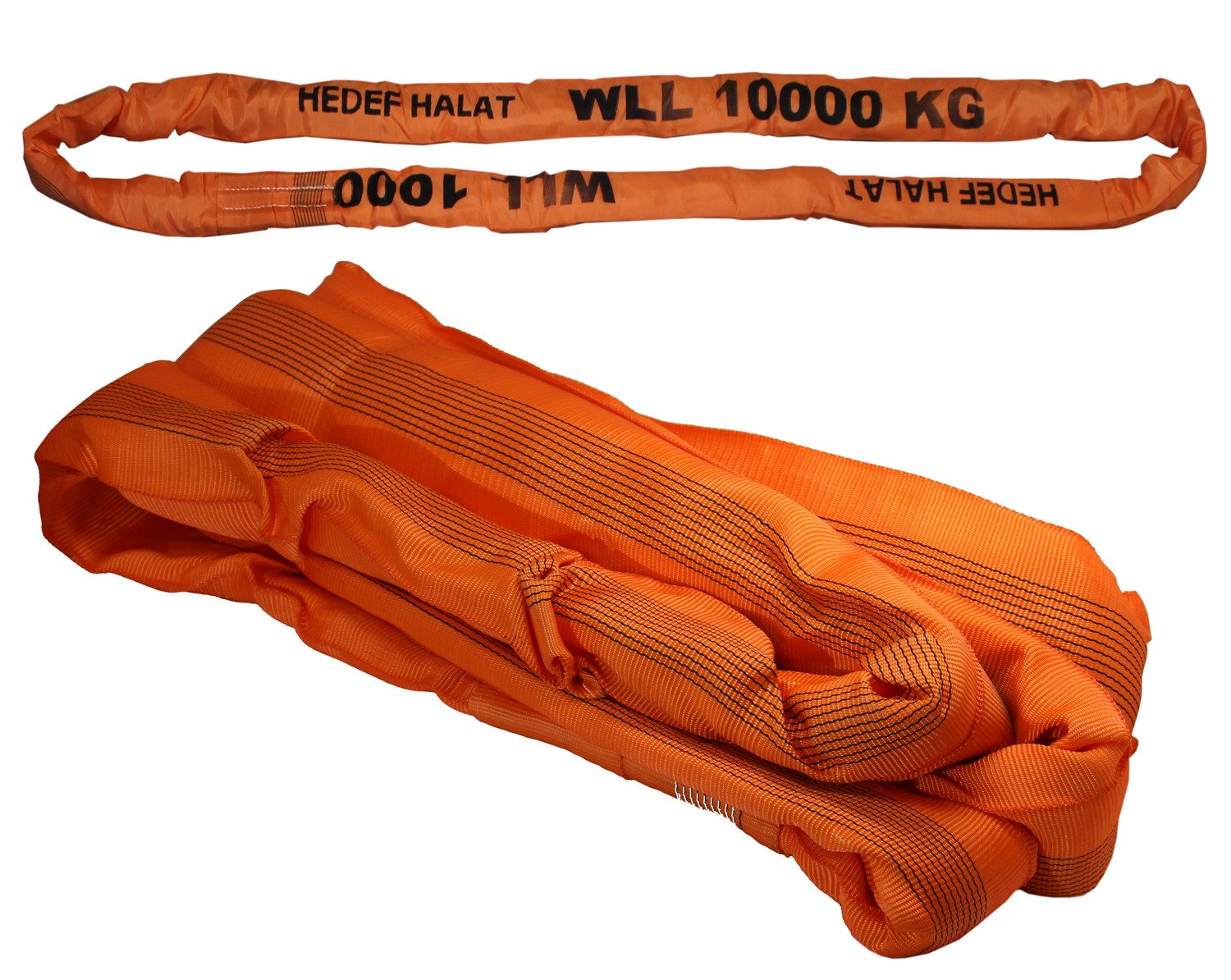 HEDEF HALAT Rundschlinge mit Einfachmantel 10 Tonnen 5 Meter SF: 7/1 DIN EN 1492-2 Hebeband