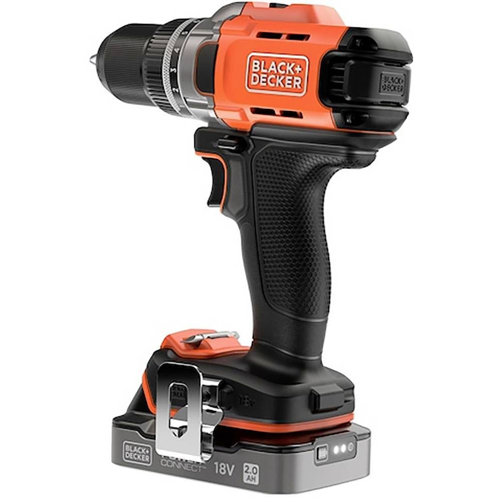 Black + Decker Akku-Schrauber Akku-Bohrschrauber 18 V 2.0 Ah Li-Ion inkl. 2. Akku, inkl. Ladegerät, inkl. 2. Akku, inkl. Ladegerät