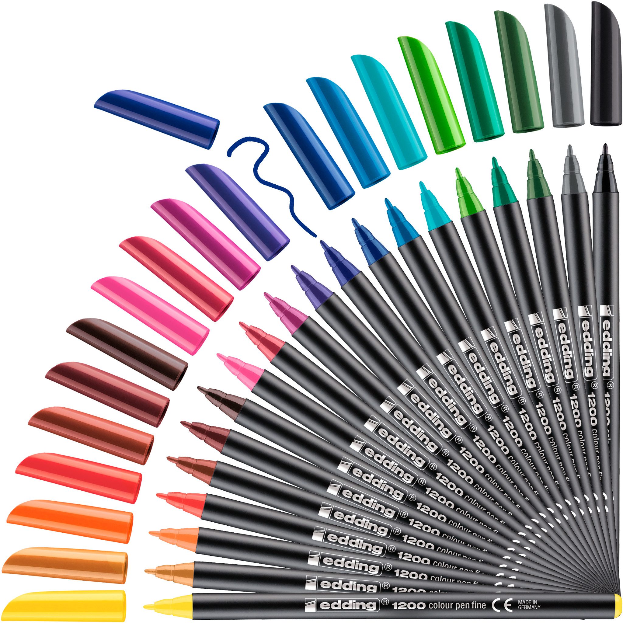 edding Faserstift Color Pen in Blechbox 1200, 20er-Set in Blechbox